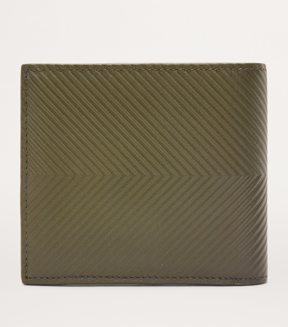 Textured Leather Bifold Wallet DARK KHAKI GREEN Image 4