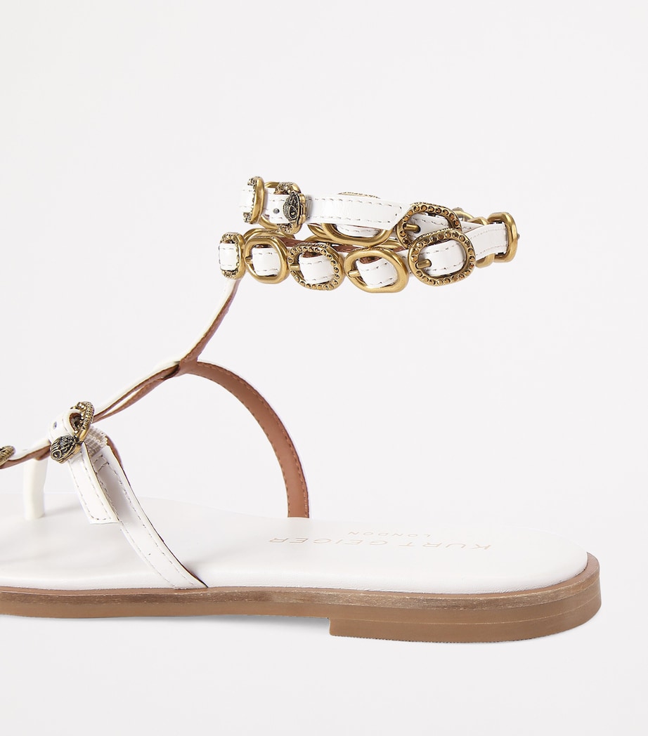 Kurt Geiger London Patent Leather Regent Gladiator Sandals White Image 2