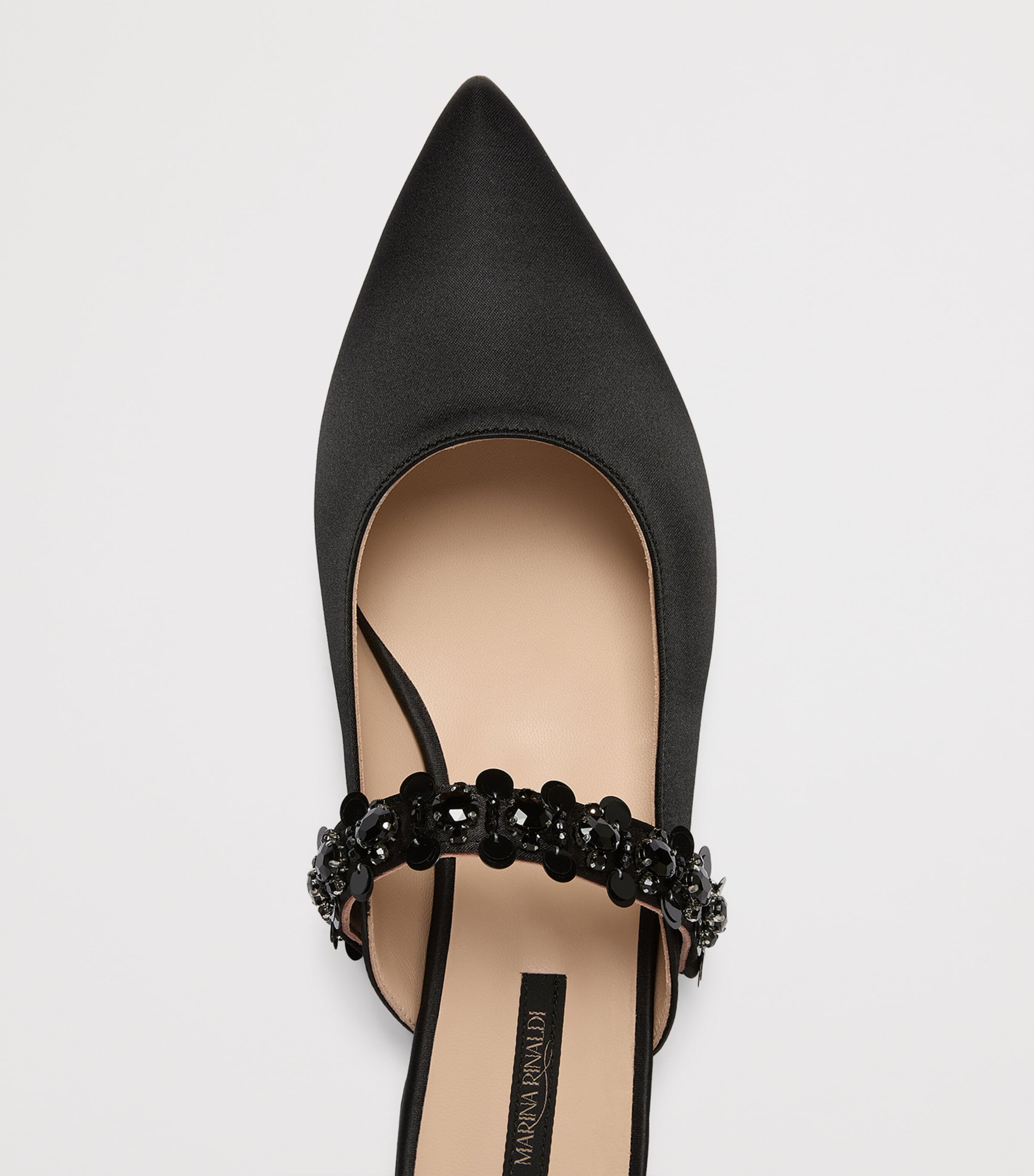 Satin Embellished Mules BLACK Image 5
