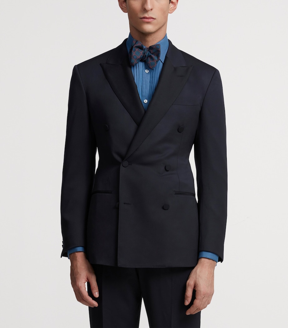 Wool-Cashmere Evening Suit Jacket 403MIDNIGHT BLUE Image 3