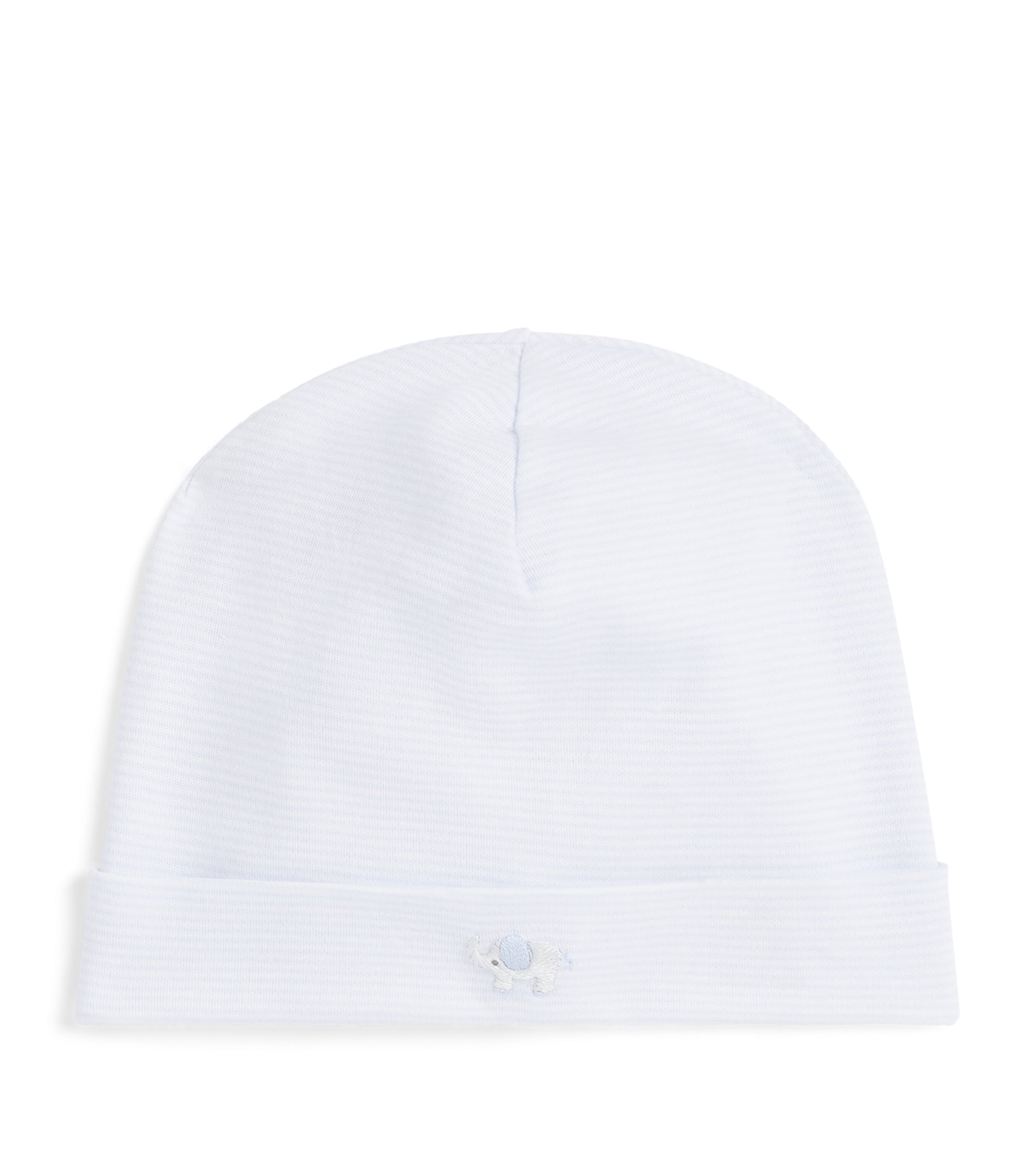 Kissy Kissy Pima Cotton Stripe Hat Light Blue Image 1