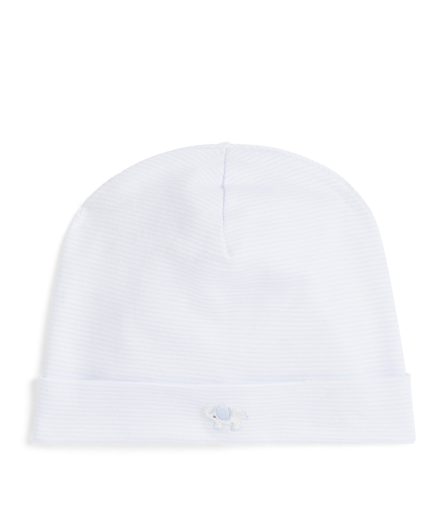 Kissy Kissy Pima Cotton Stripe Hat Light Blue Image 1