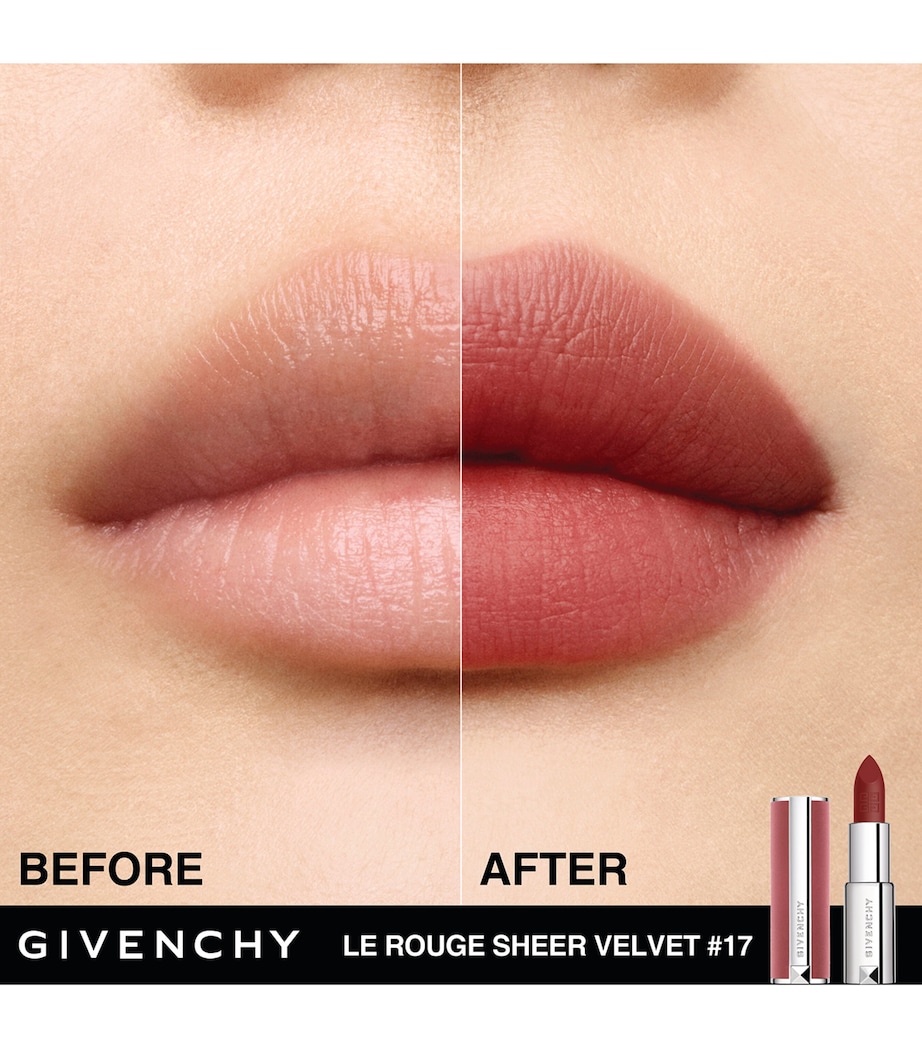 Givenchy Le Rouge Sheer Velvet Refillable Matte Lipstick Rouge Érable Image 3