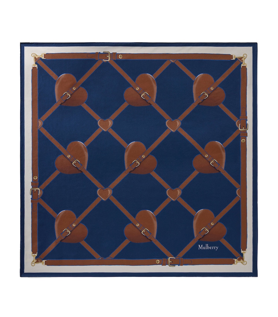 Silk Heart Scarf PIGMENT BLUE Image 1