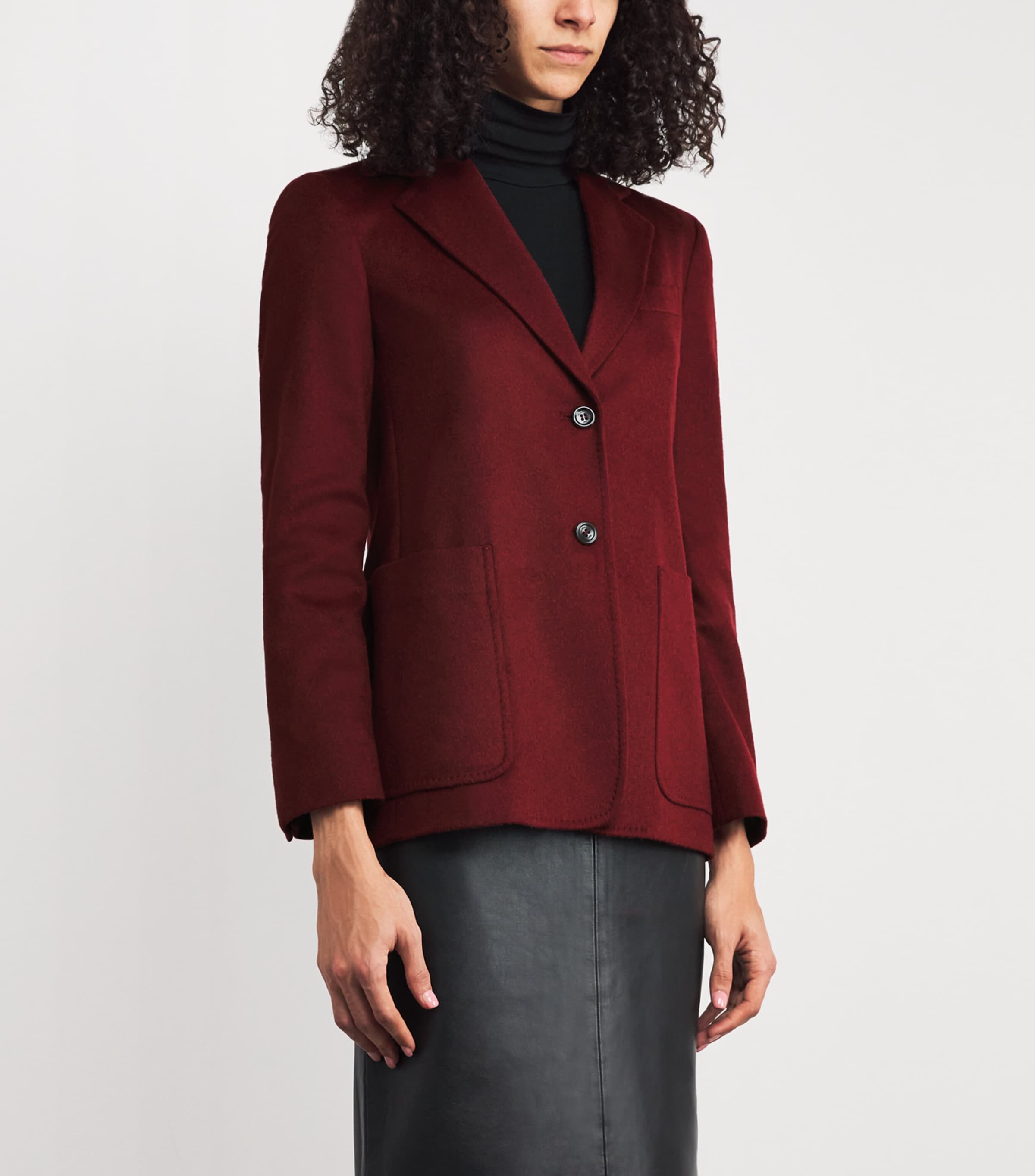 Camel Hair Blazer RASPBERRY Image 3