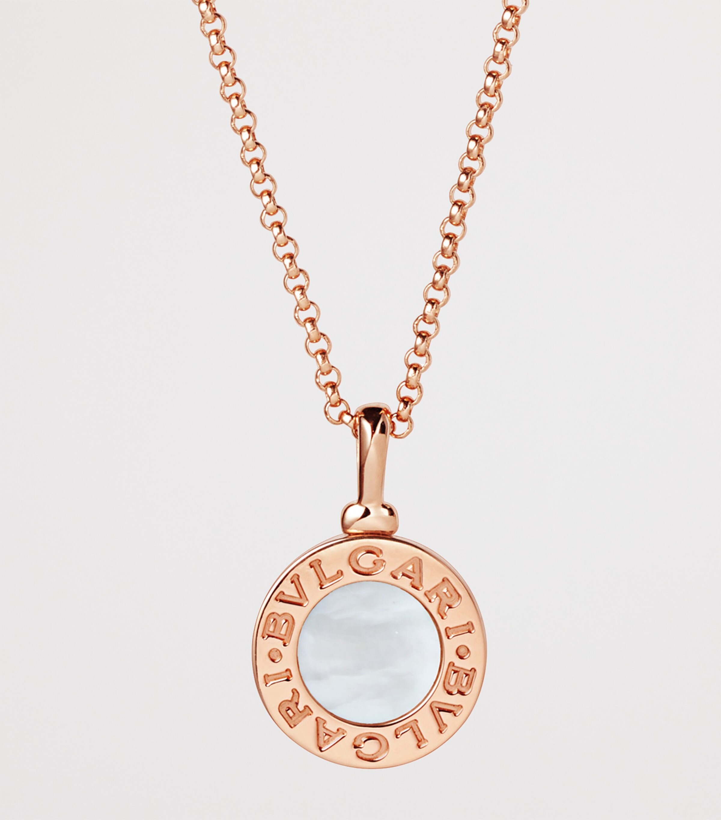 Rose Gold and Mother-of-Pearl BVLGARI BVLGARI Necklace PINK GOLD Image 2