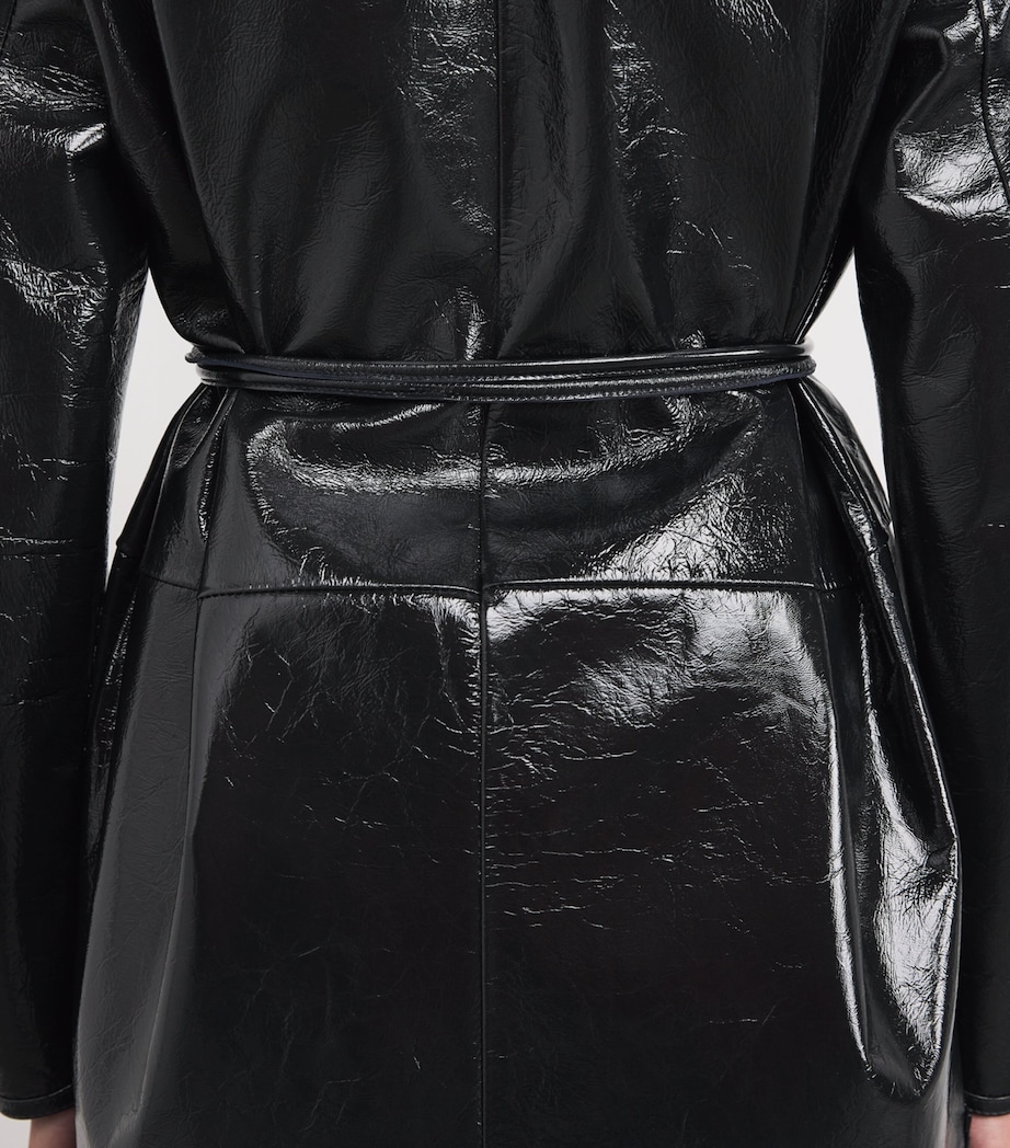 Patent Leather Overcoat BLUE Image 6