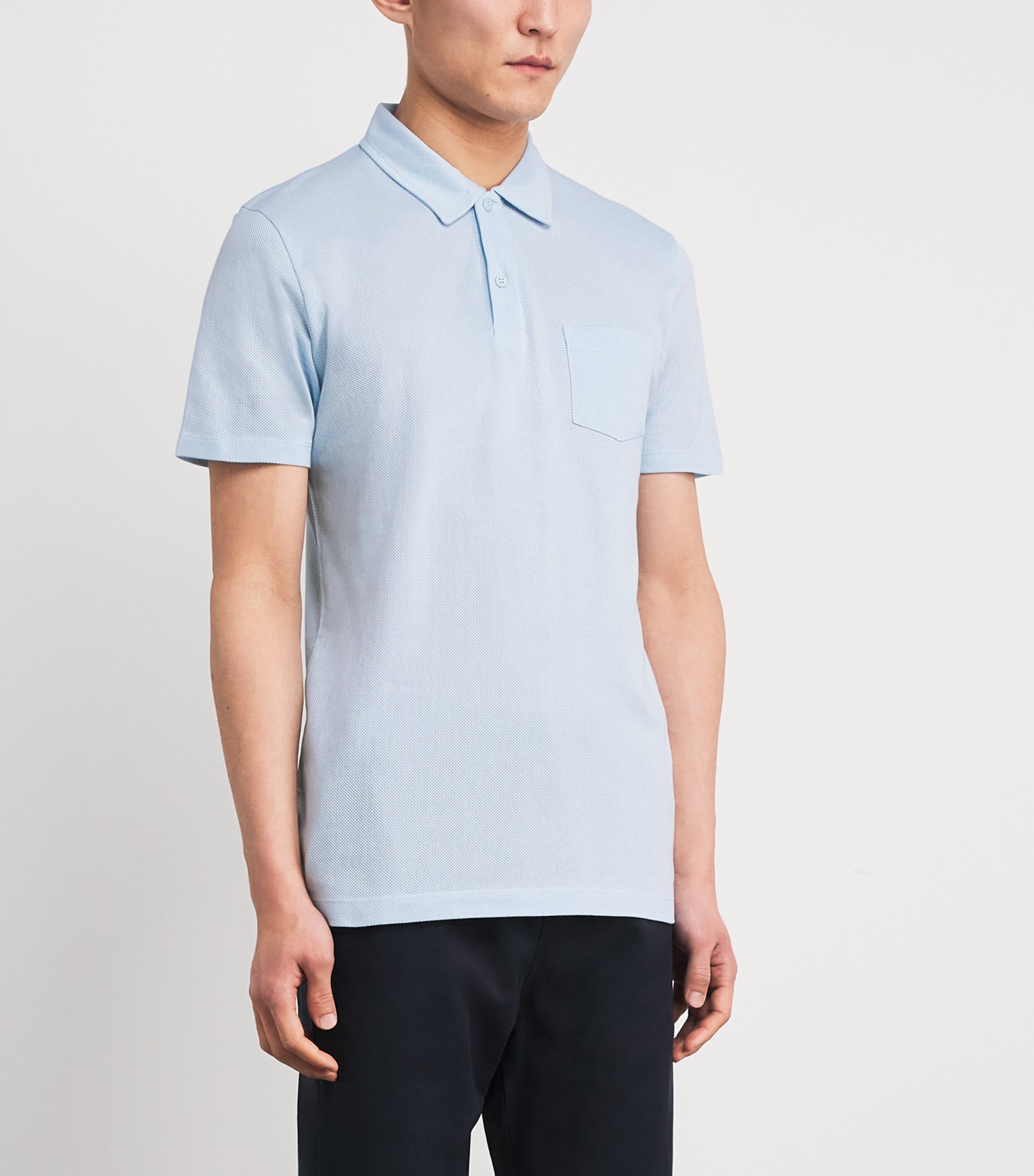 Supima Cotton Riviera Polo Shirt FROST BLUE BUWO Image 3