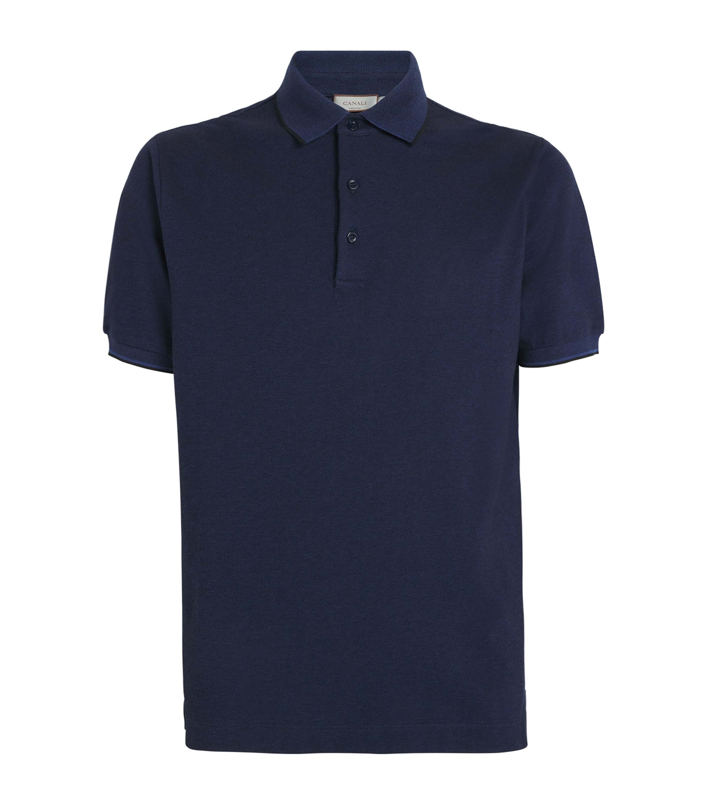 Canali Mens Cotton Polo Shirt Image 1