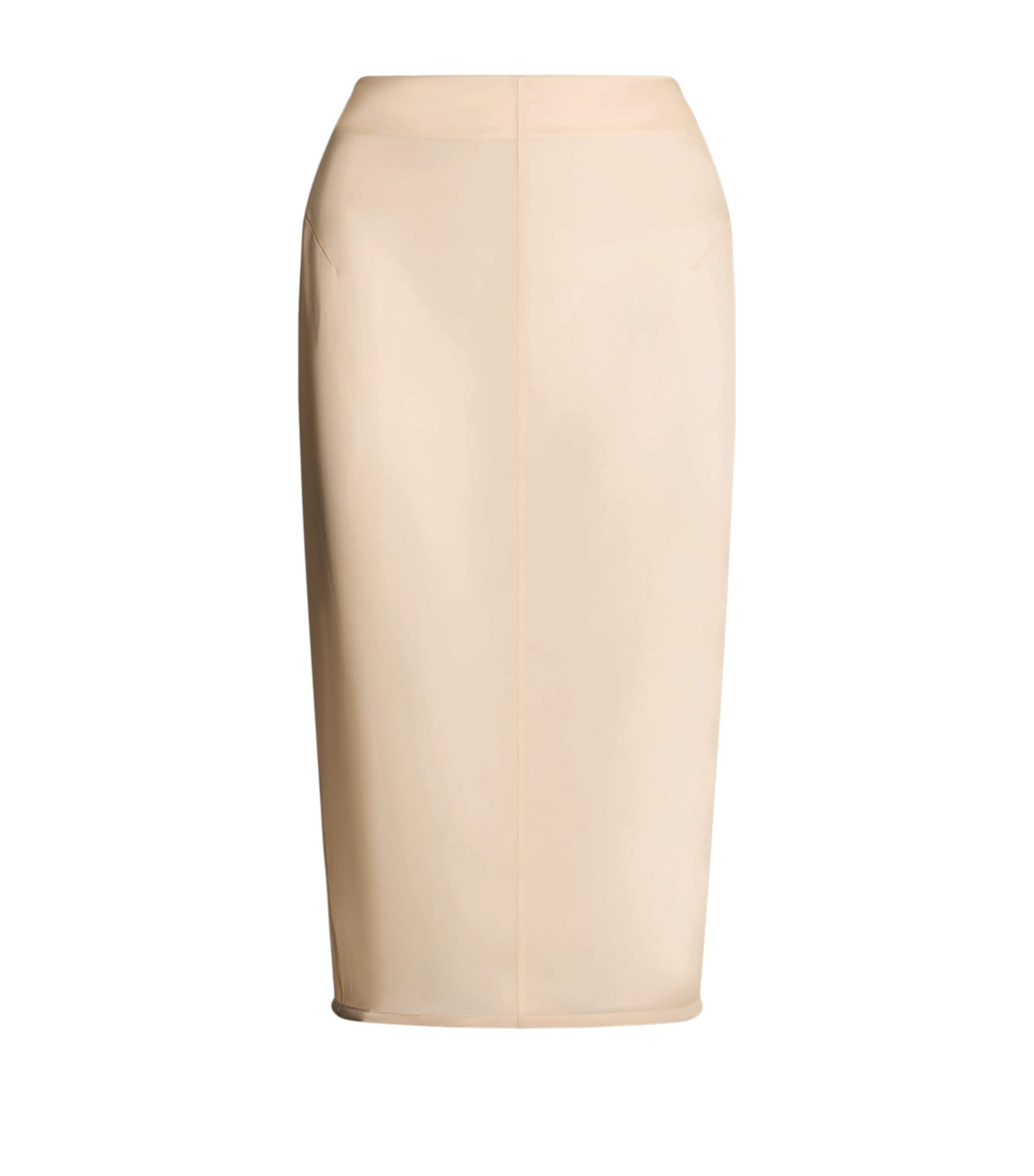 Schiaparelli Womens Sheer Demi-Lune Midi Skirt Nude Image 1
