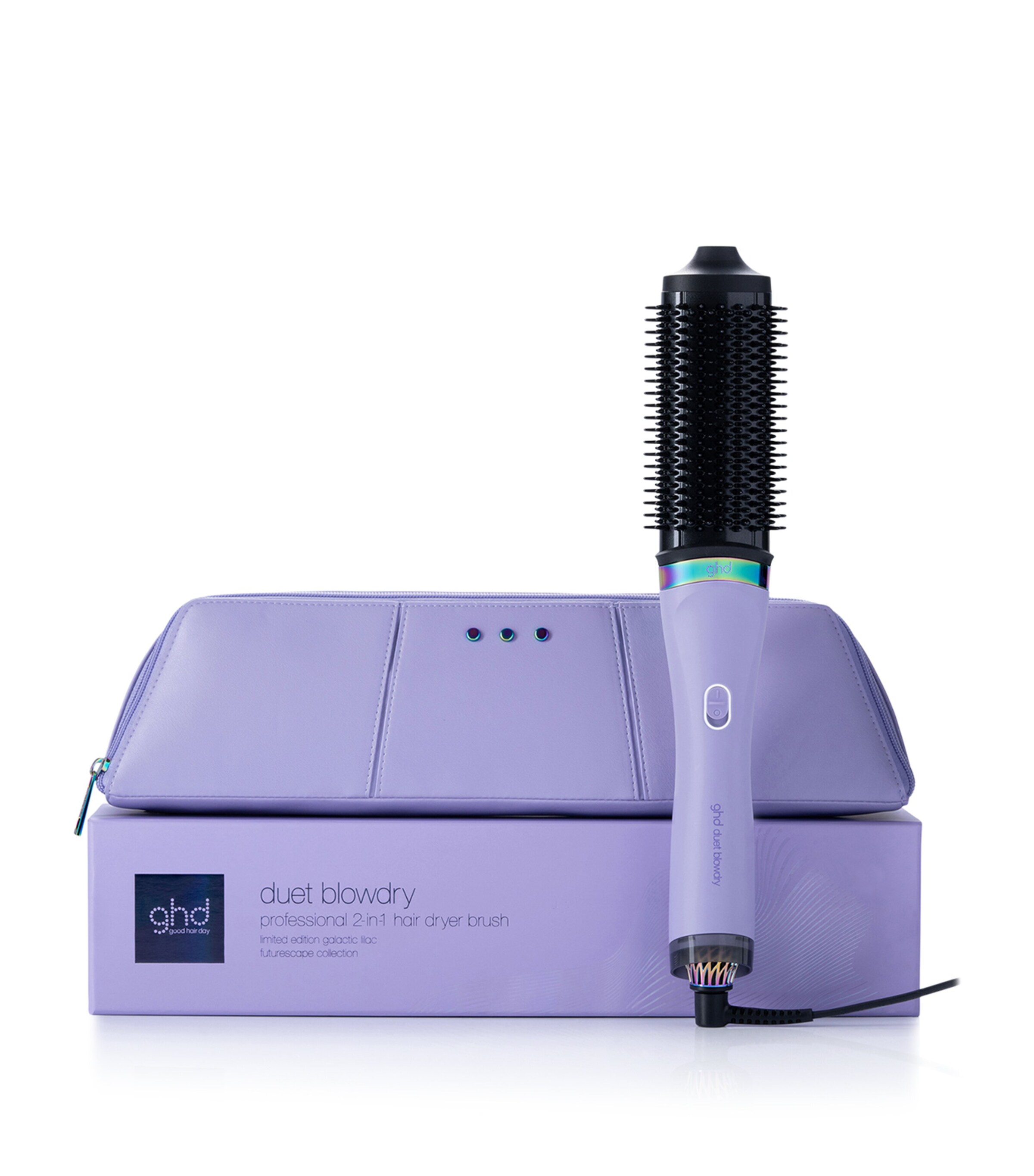ghd Limited Edition Duet Blowdry Hair Dryer Brush - Galactic Lilac Lilac Image 1