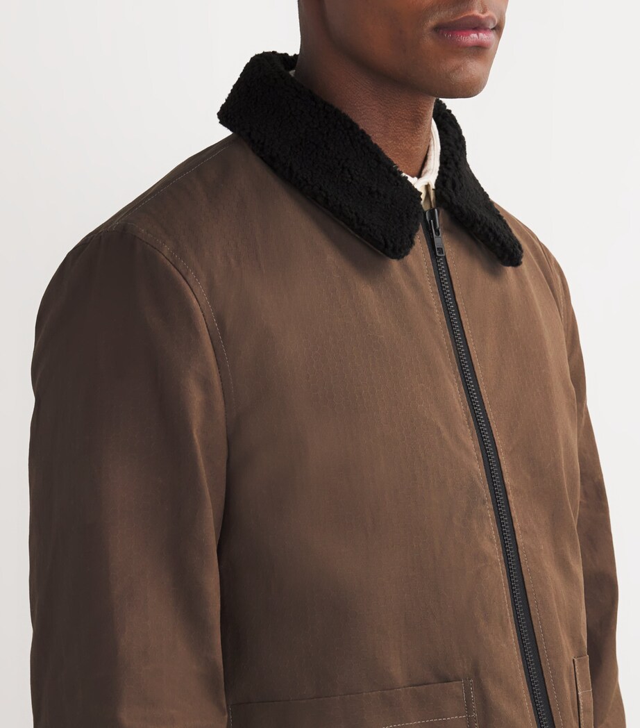 Oliver Spencer Mens Waxed Lambeth Field Jacket Khaki Image 6