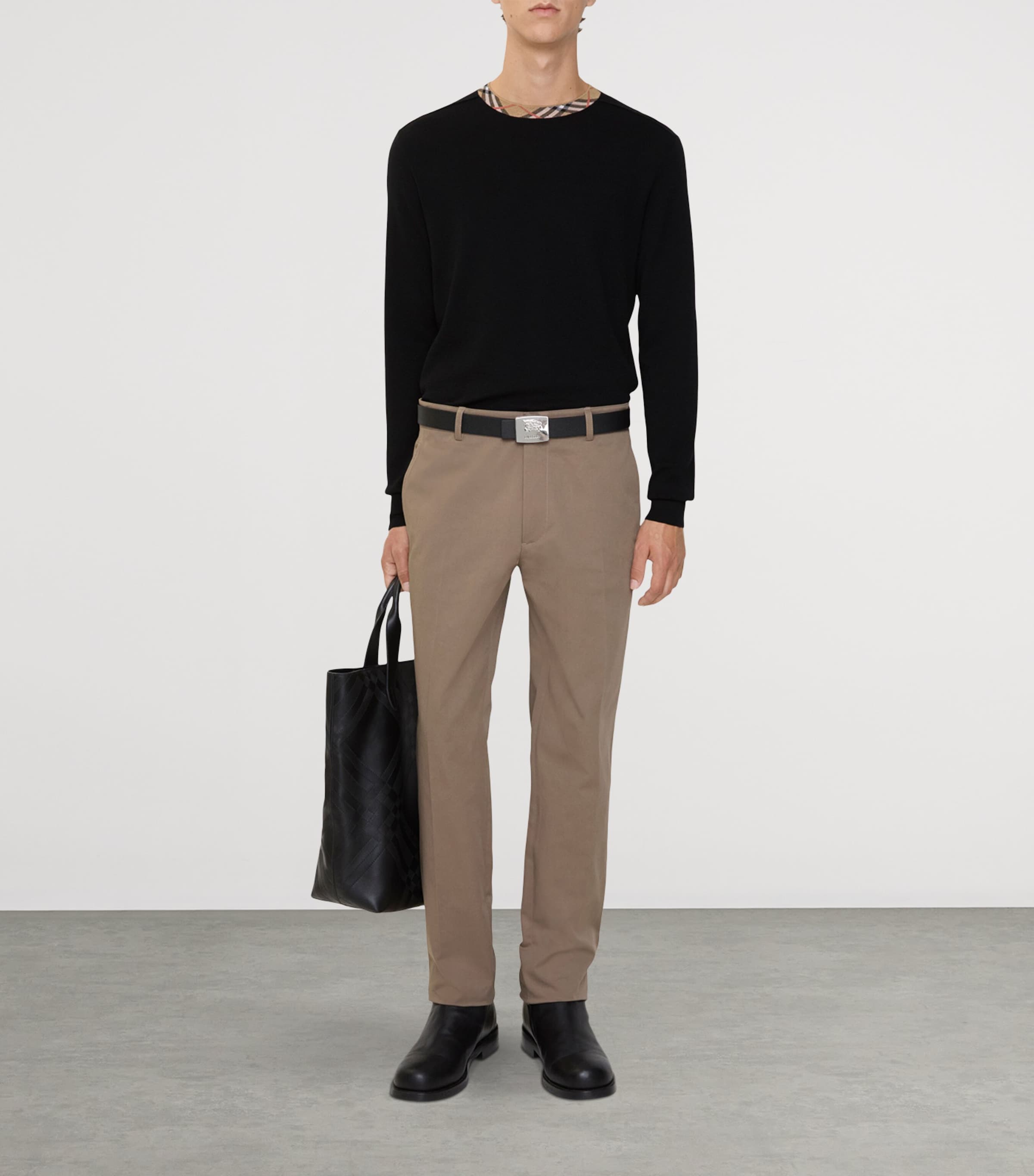 Cotton Twill Slim Chinos CLAY BROWN Image 2