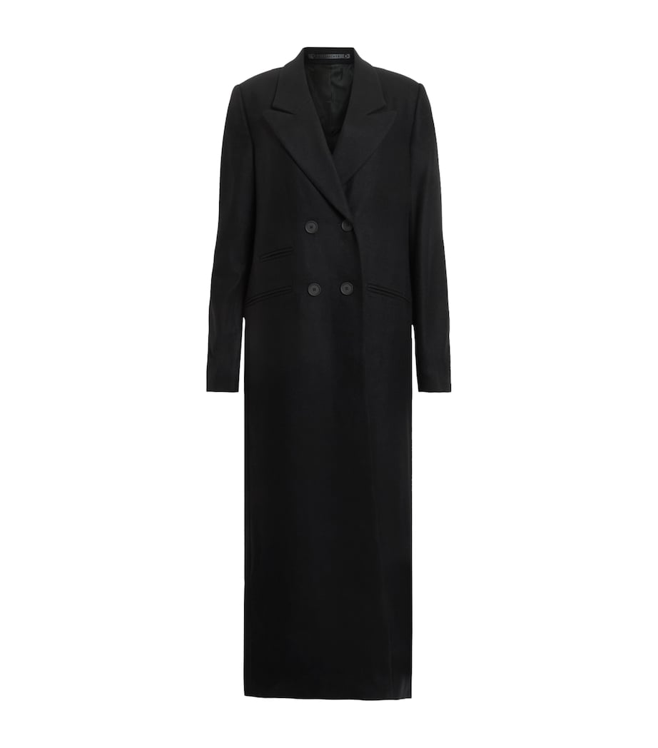 Double-Breasted Ellen Overcoat BLACK Image 1