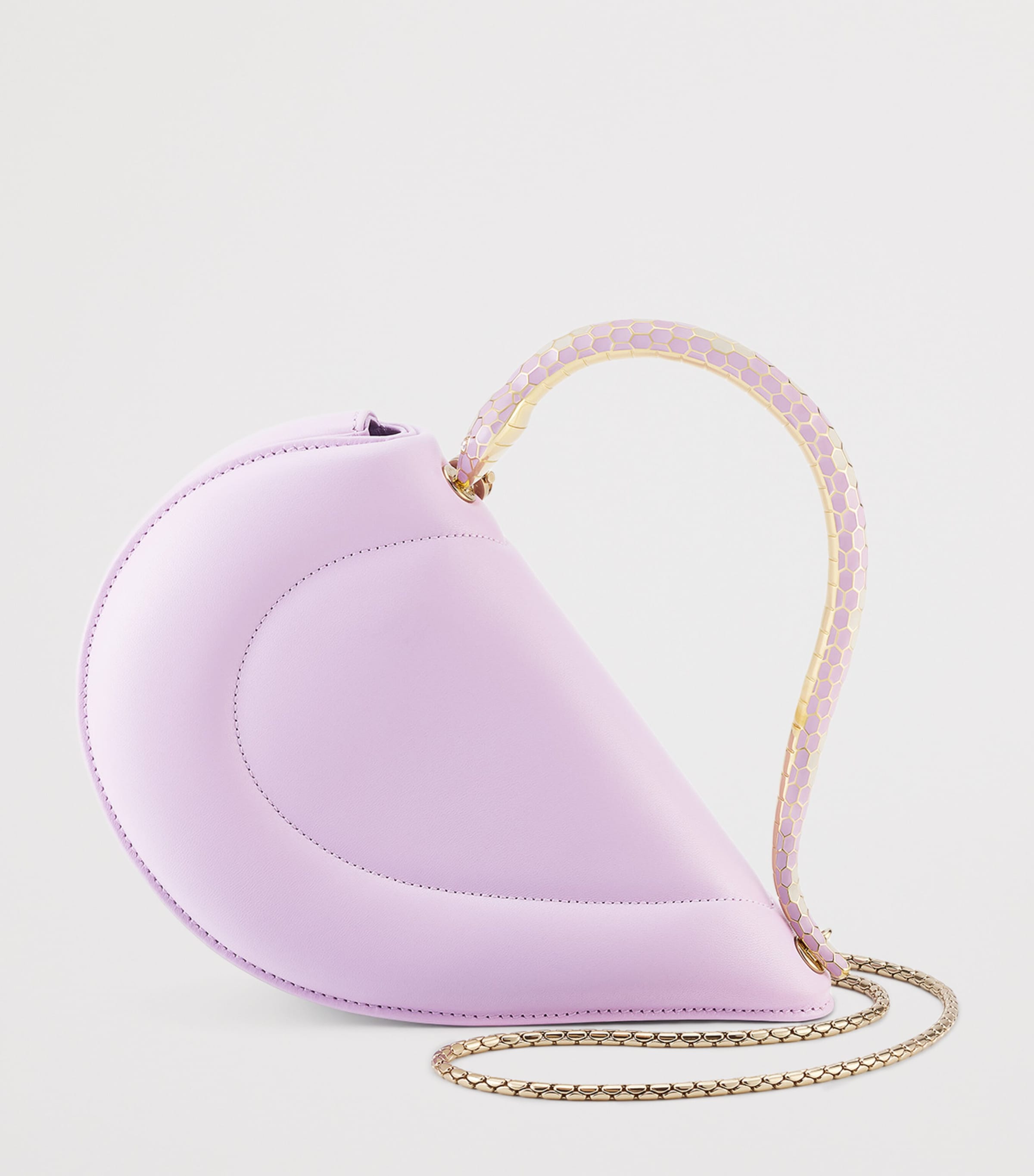 Bvlgari Calfskin Serpenti Cuore 1968 Top-Handle Bag Fuchsia Image 3