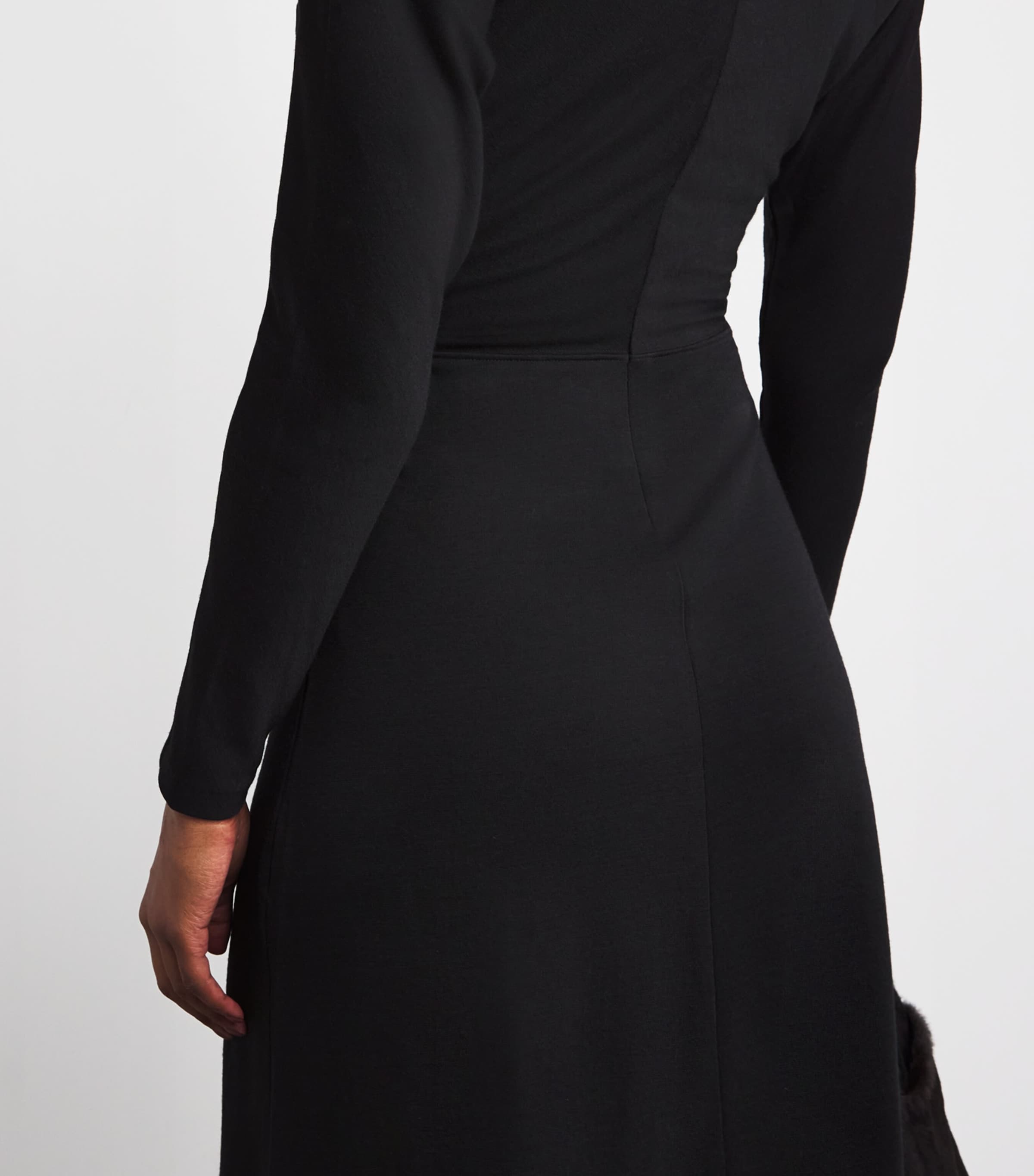Jersey Midi Dress BLACK Image 6
