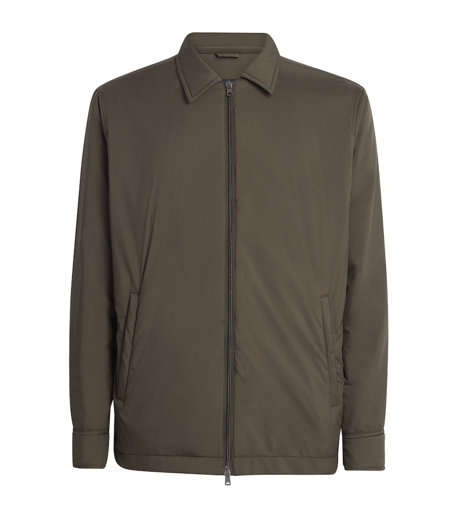 Water-Resistant Ecoage Bomber Jacket 7720 VERDE/ BEIGE Image 1