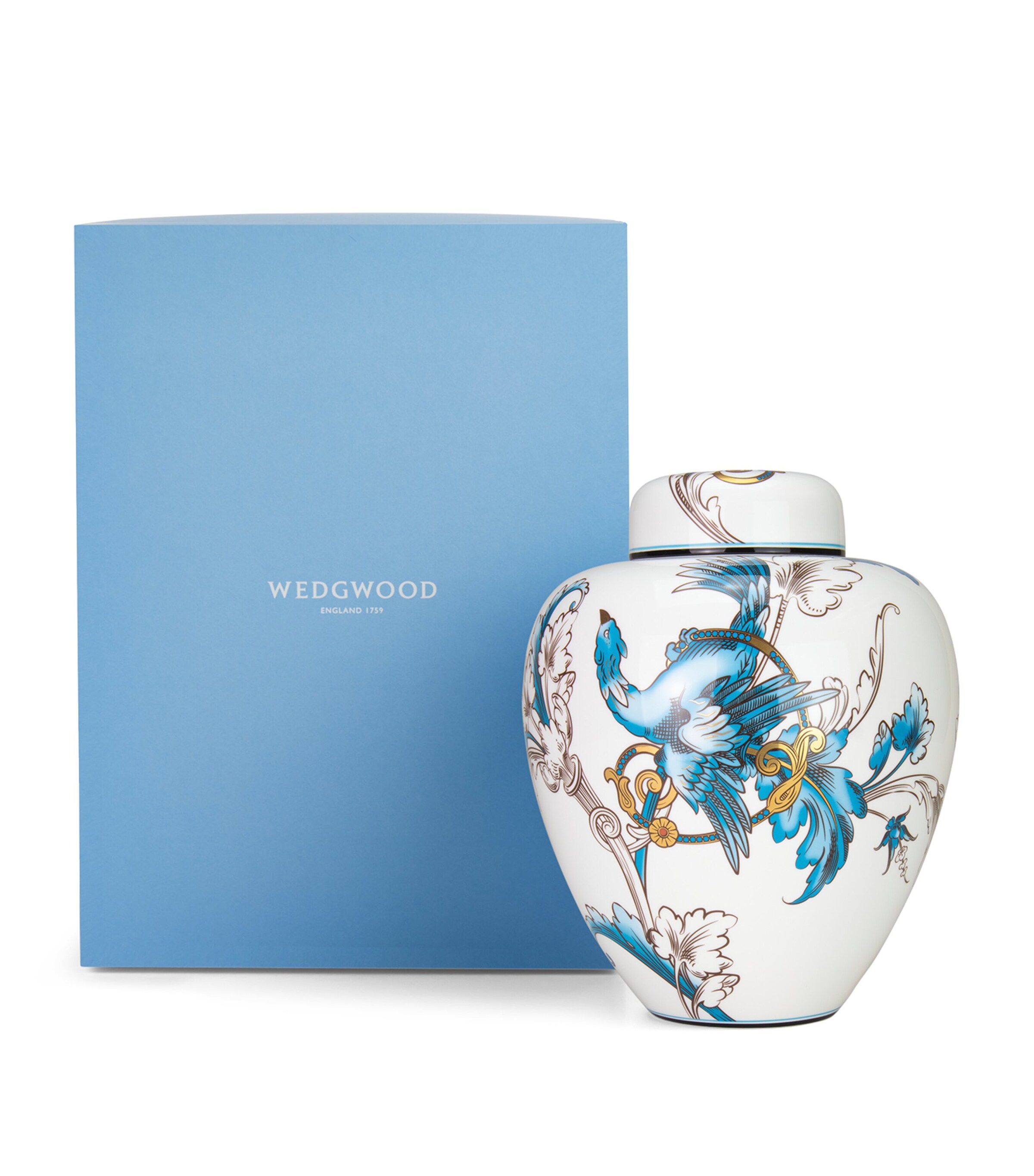 Florentine Turquoise Lidded Vase (25cm) MULTI Image 5