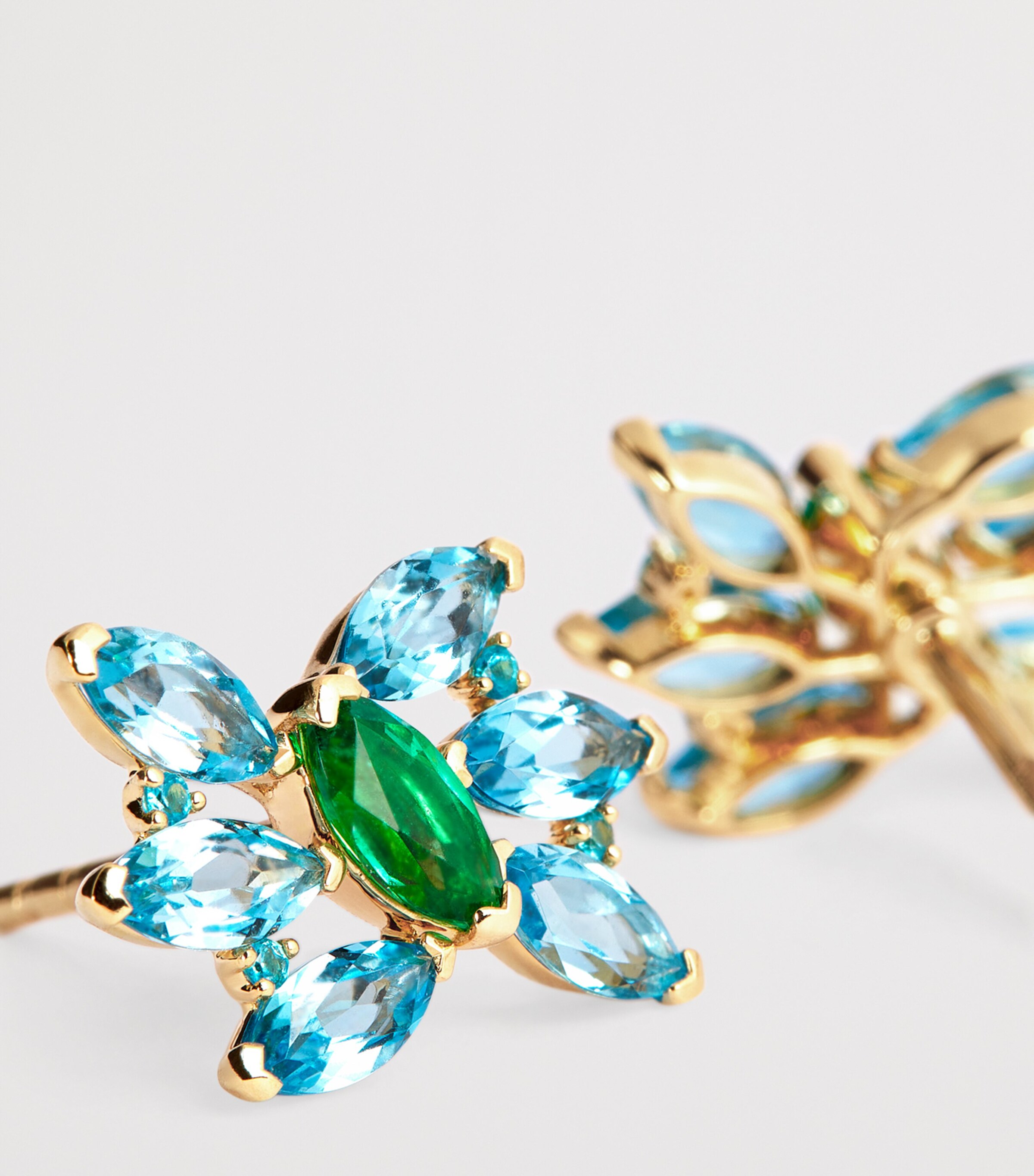 Yellow Gold, Emerald, Topaz and Apatite Pollack Earrings YELLOW GOLD Image 6