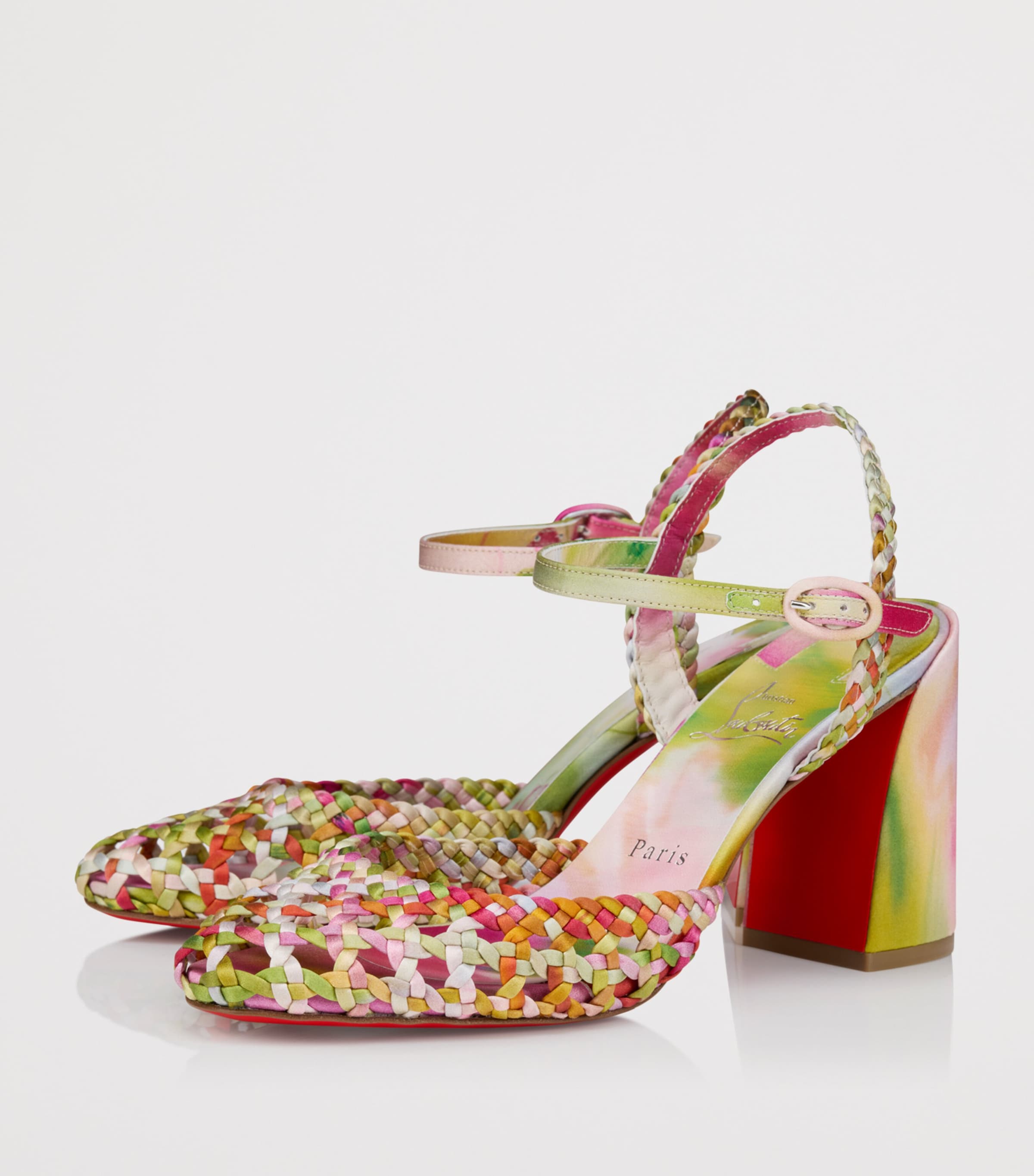 Christian Louboutin Jane Pump Nandina Botanica Silk Woven Pumps 85 Image 3