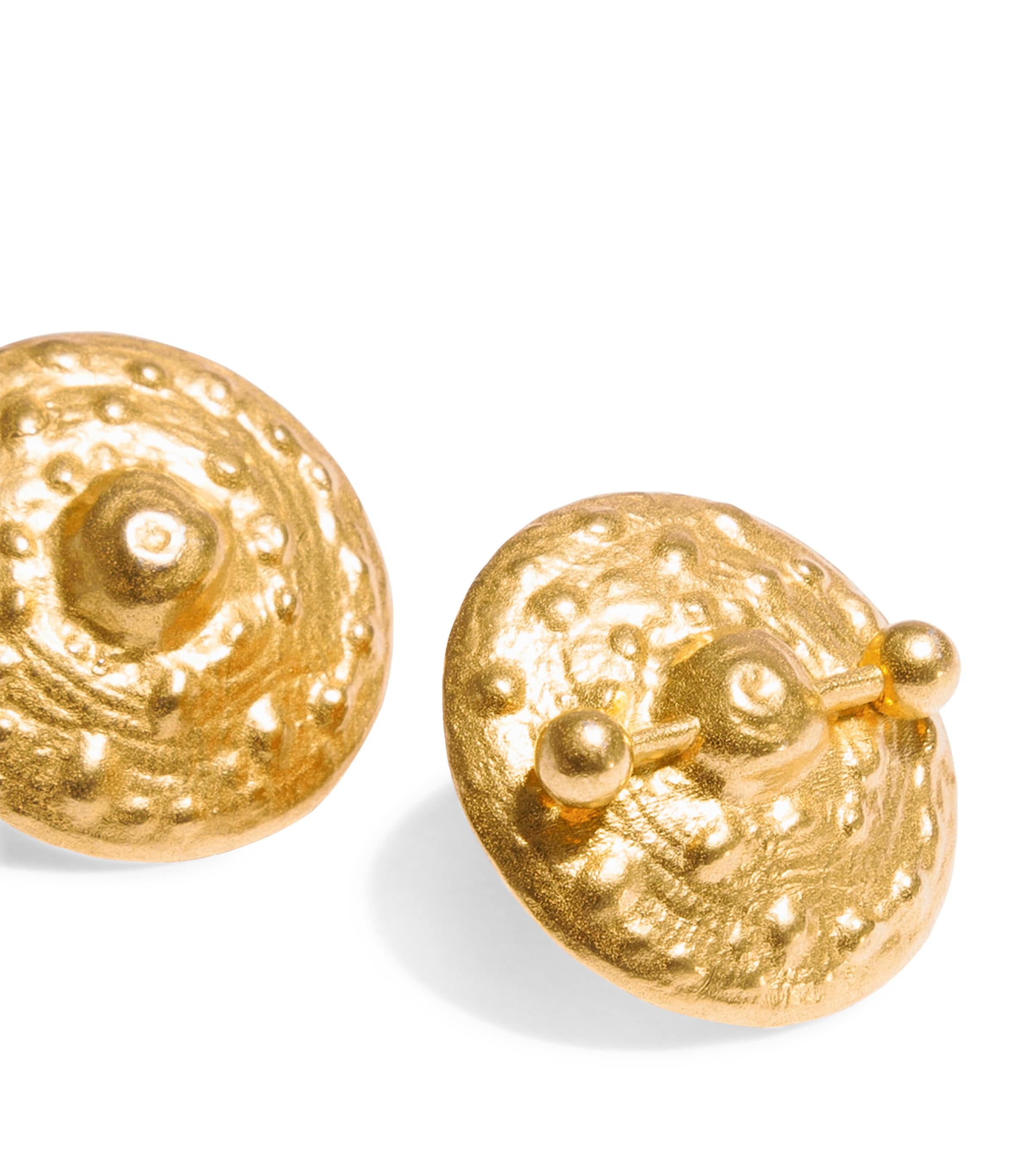 Schiaparelli Nipple Stud Earrings Gold Image 3