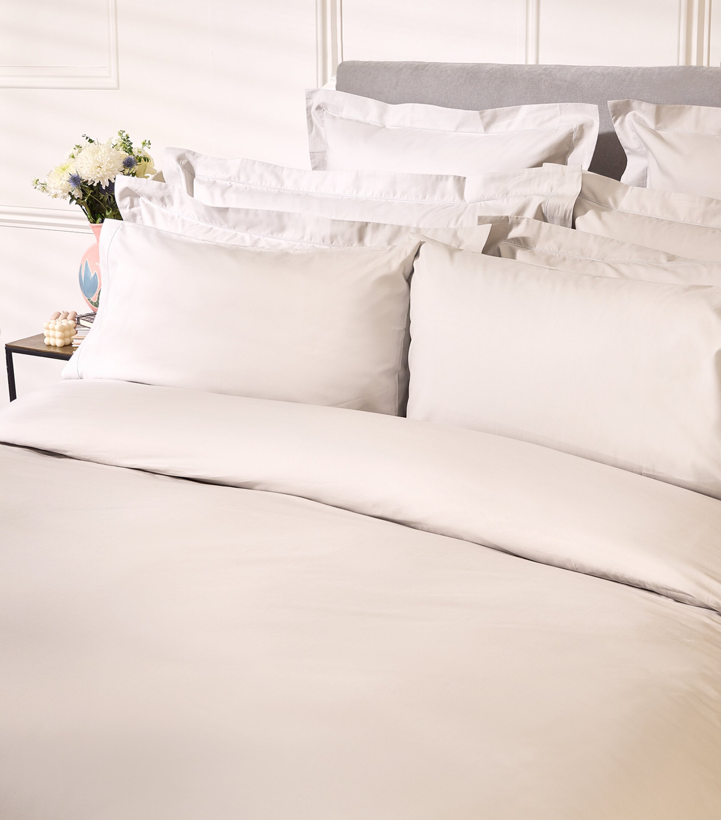 Chester Oxford Pillowcase Pair (50cm x 75cm) COOL GREY Image 3