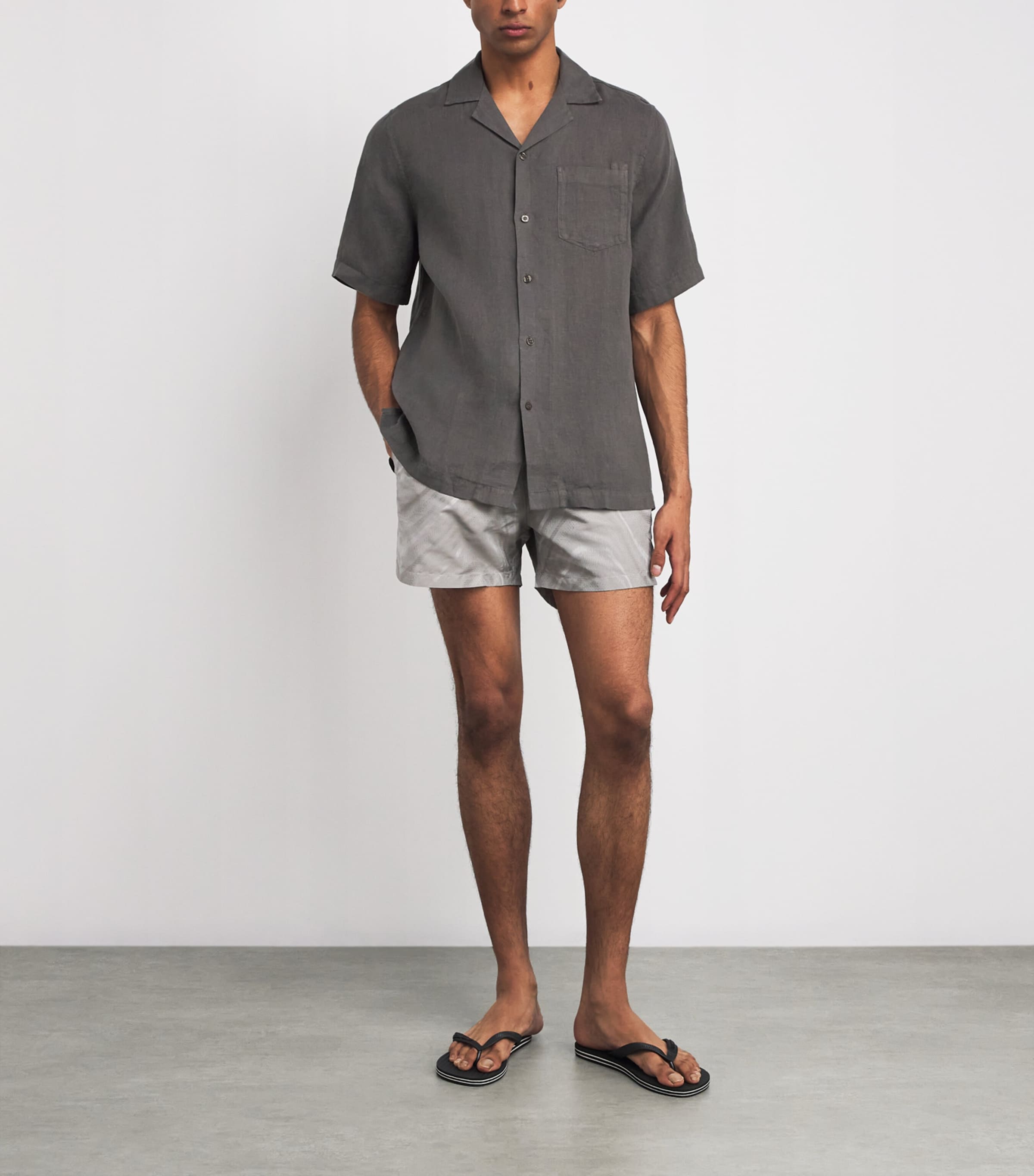 Linen Angelo Shirt 905-CEDAR GREY Image 2