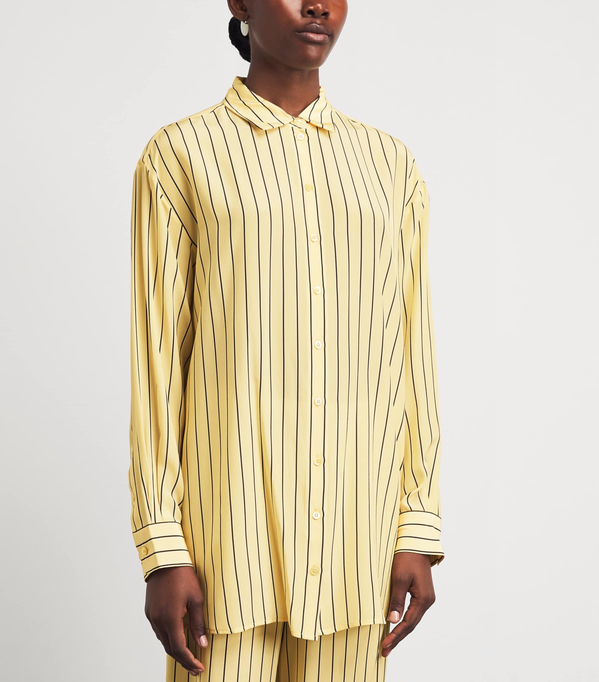 STAUD Womens Silk Stripe Nolan Shirt Mons Monday Image 4