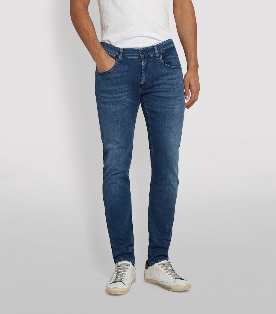 Slimmy Tapered Luxe Performance Plus Jeans MID BLUE Image 3