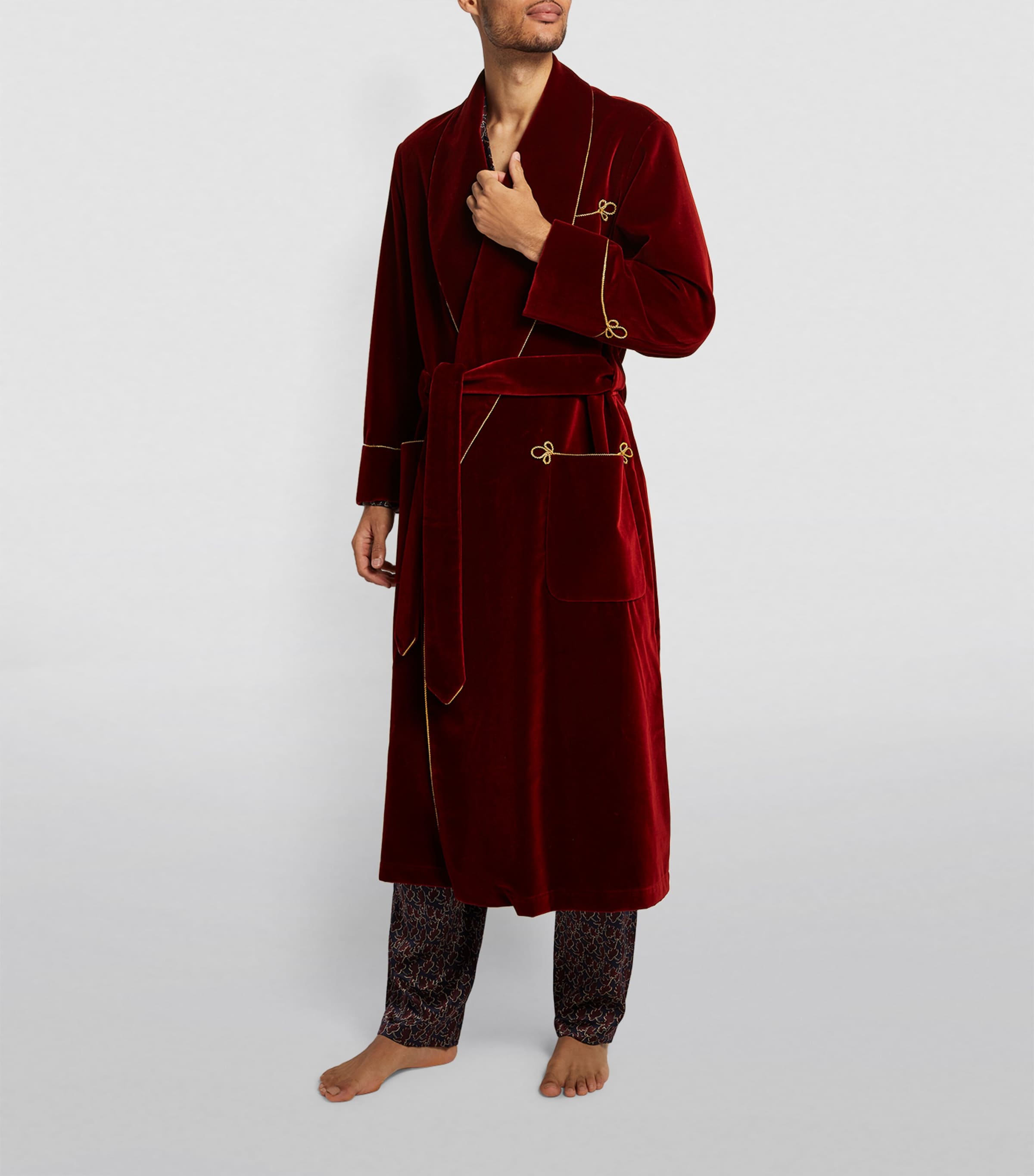 Velvet Robe BURGUNDY Image 2