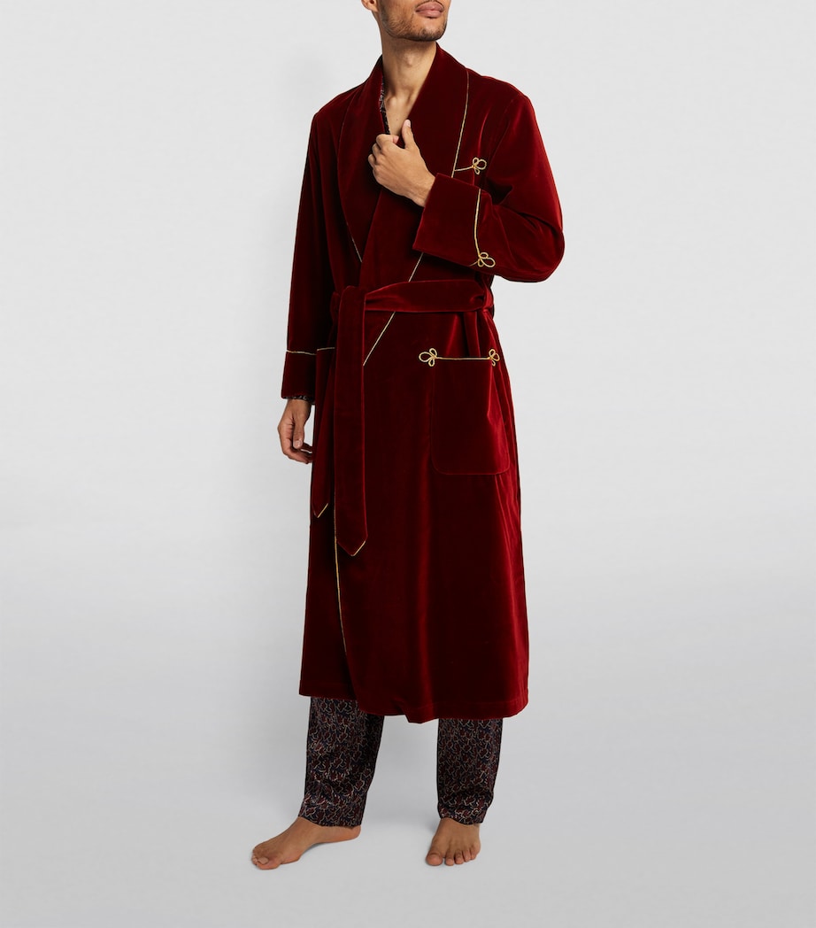 Velvet Robe BURGUNDY Image 2