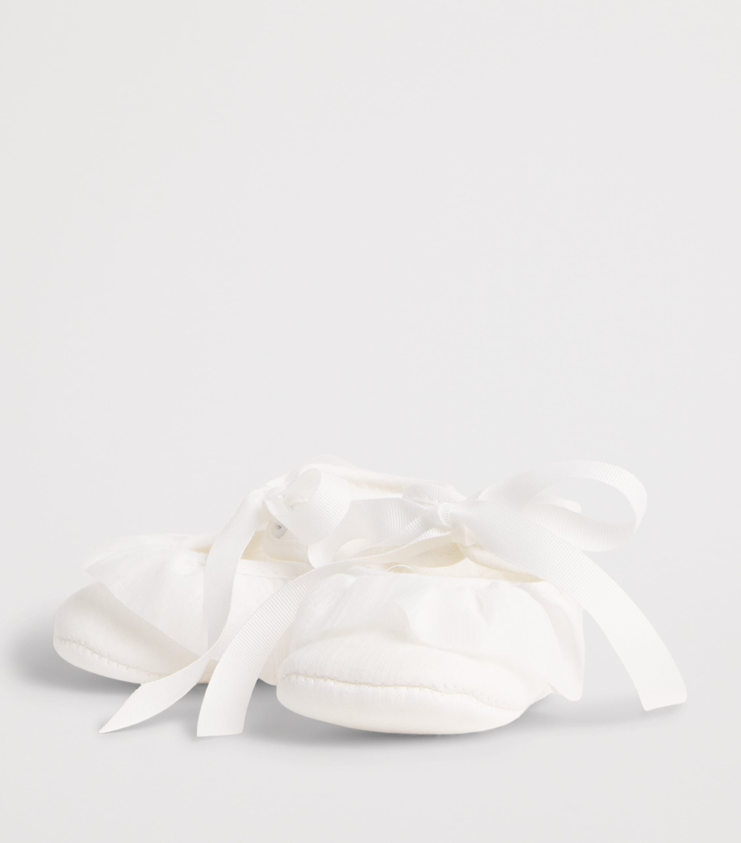 Paz Rodriguez Bow-Detail Flat Shoes Cream Image 2
