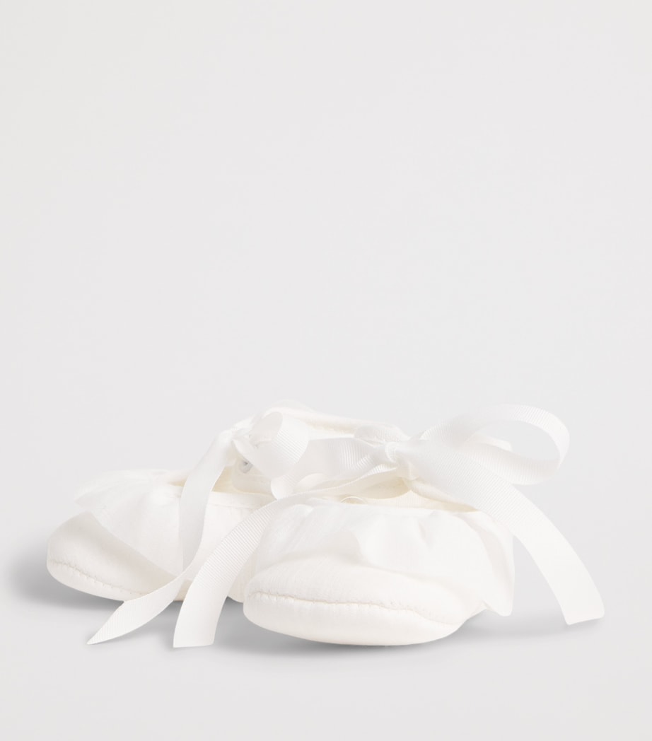 Paz Rodriguez Bow-Detail Flat Shoes Cream Image 2