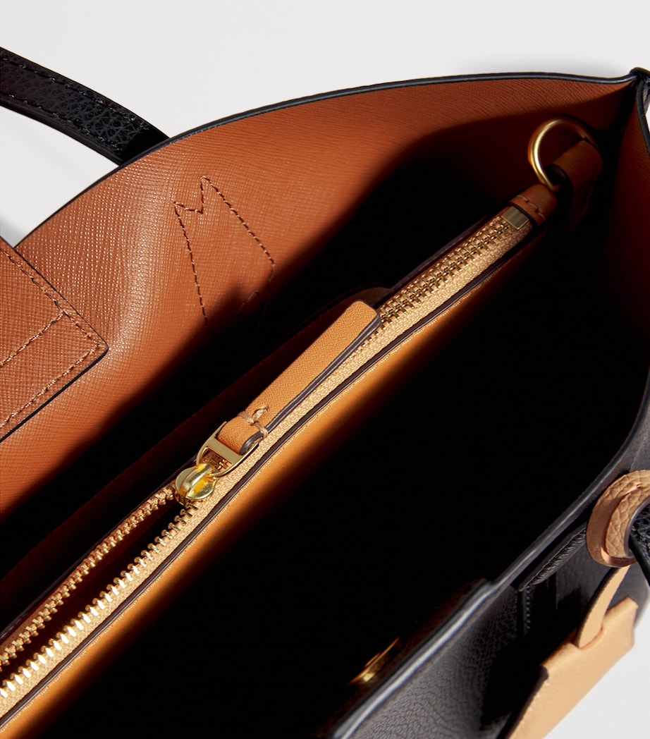 Small Leather Perry Cross-Body Bag BLACK Image 4