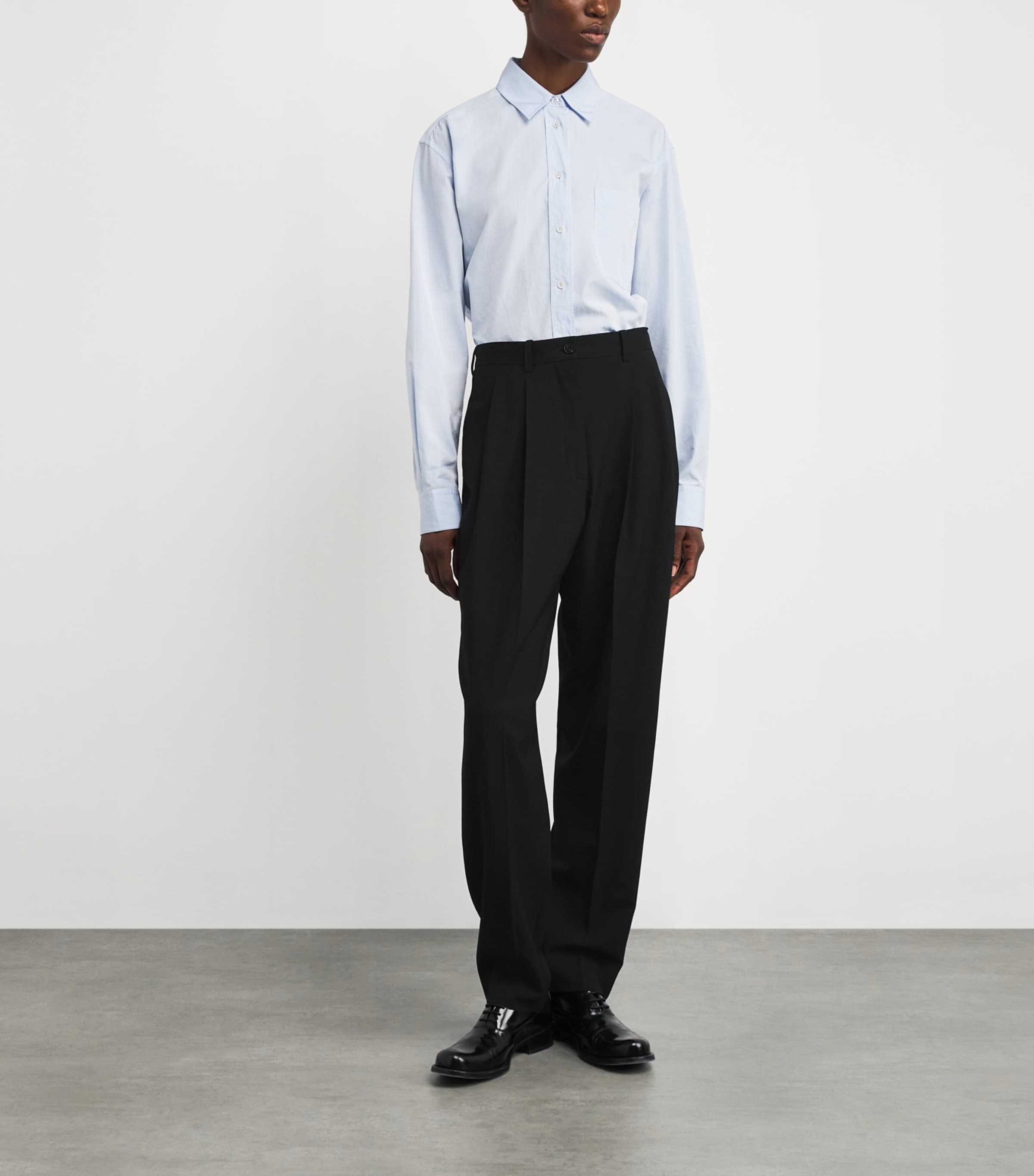 Treve Wool Tailored Trousers BLACK Image 2