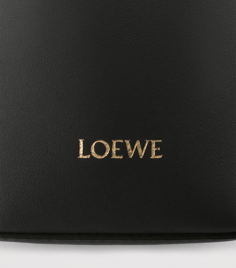 LOEWE Leather Scarf Backpack Black Image 8