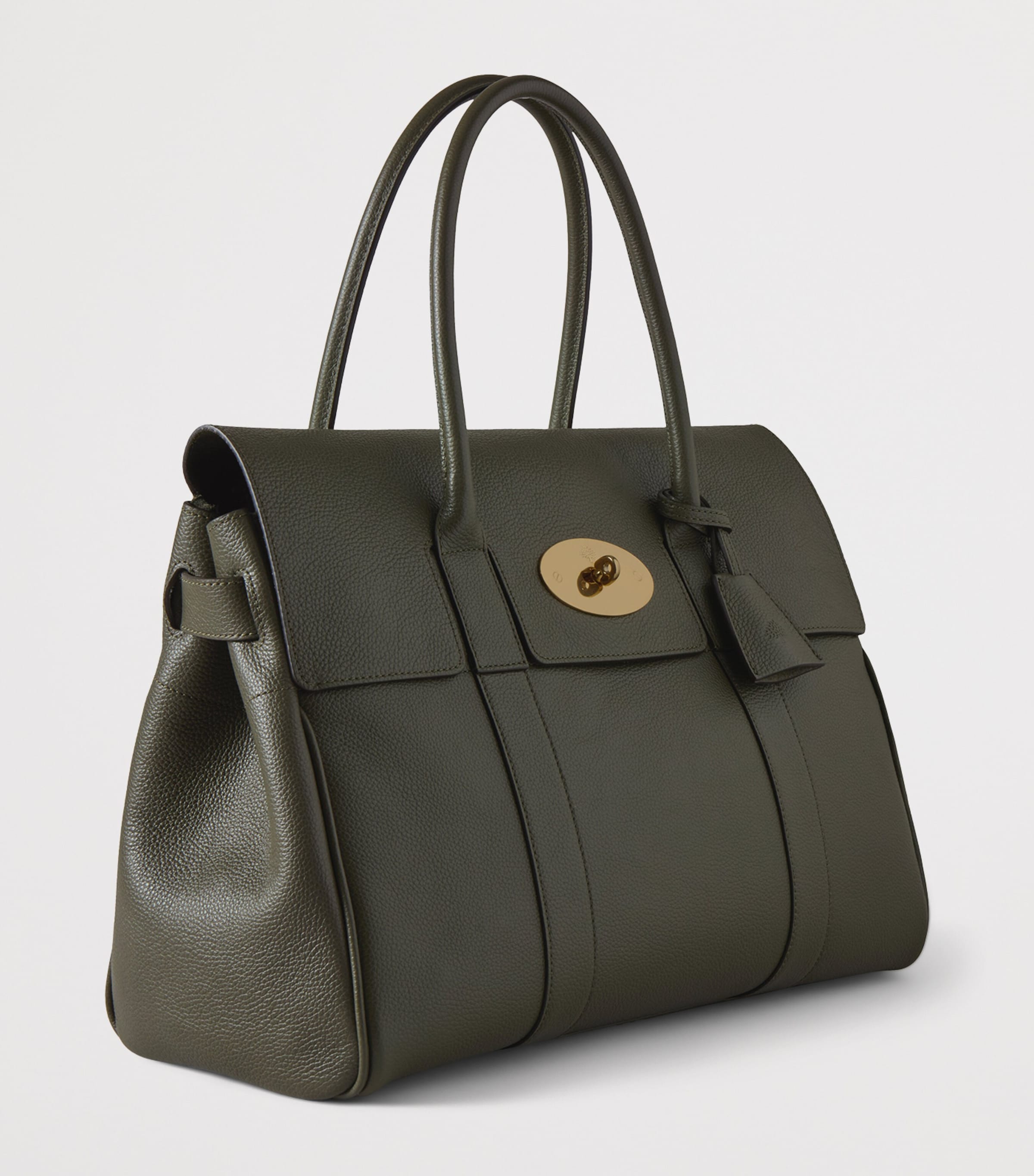 Leather Bayswater Top-Handle Bag JUNIPER GREEN Image 2