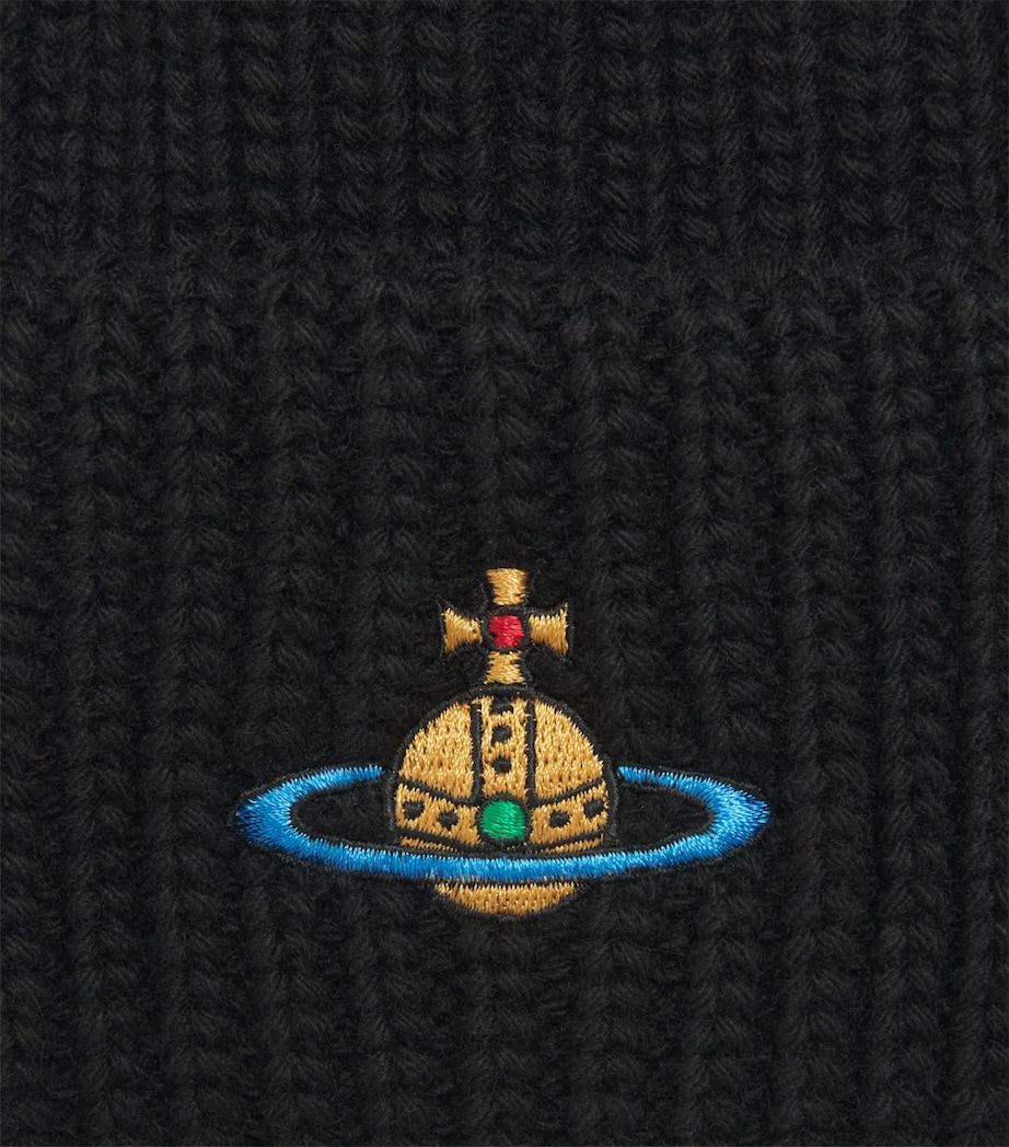 Vivienne Westwood VW M SPORTY BEANIE. Black Image 3