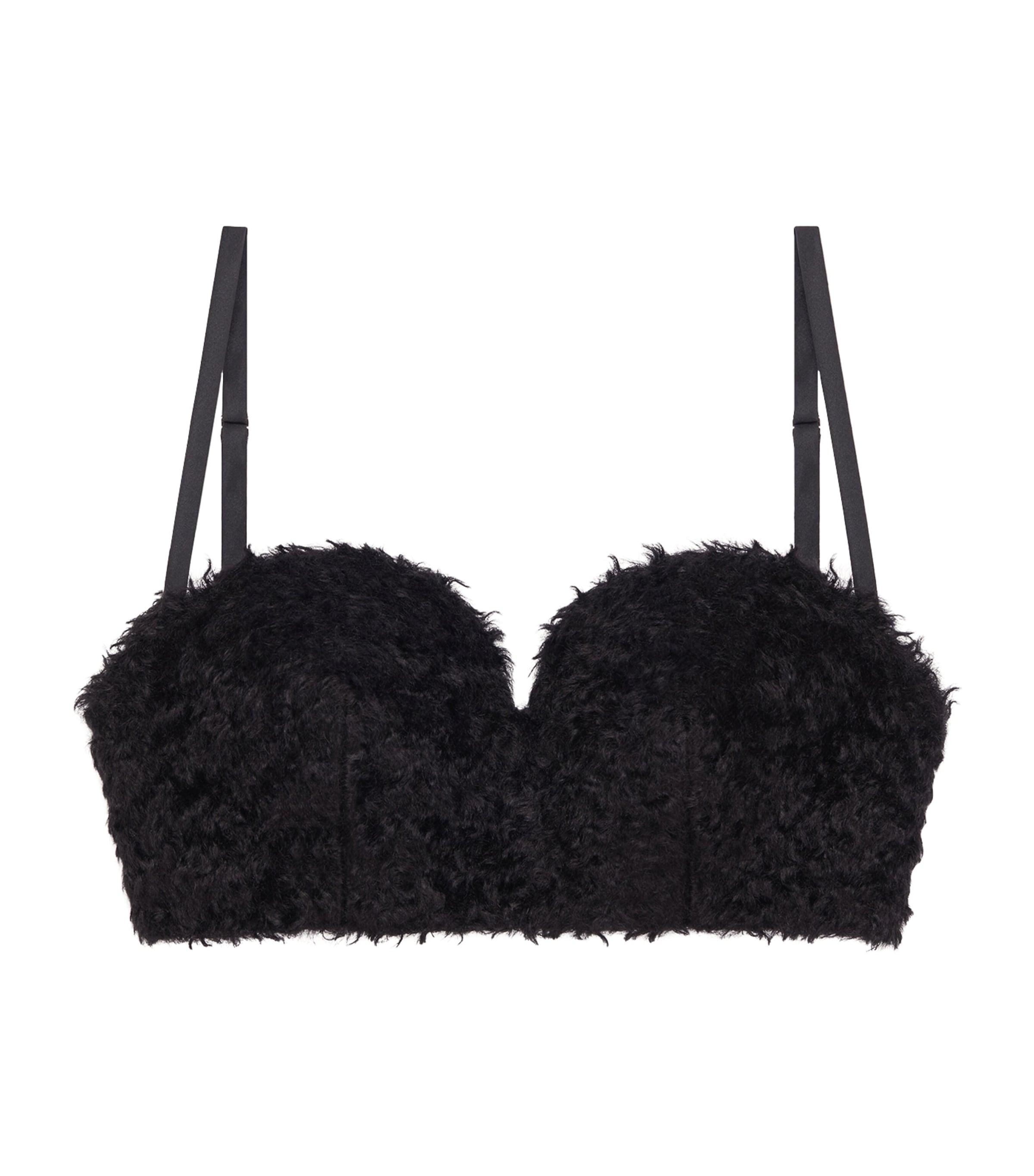 Givenchy Womens Mohair-Blend Bra Top Black Image 1