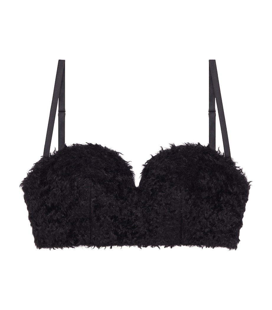 Mohair-Blend Bra Top BLACK Image 1