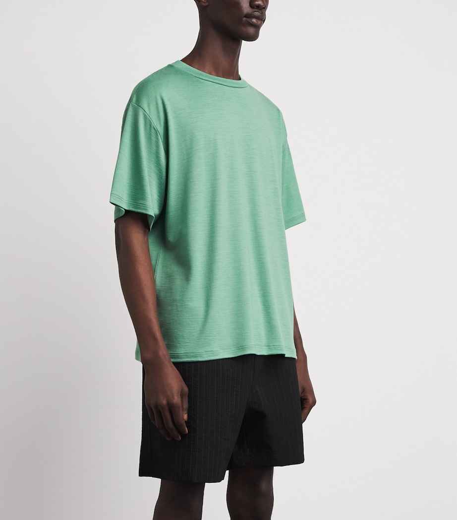 Studio Nicholson Mens Cotton Bric T-Shirt Apple Image 4
