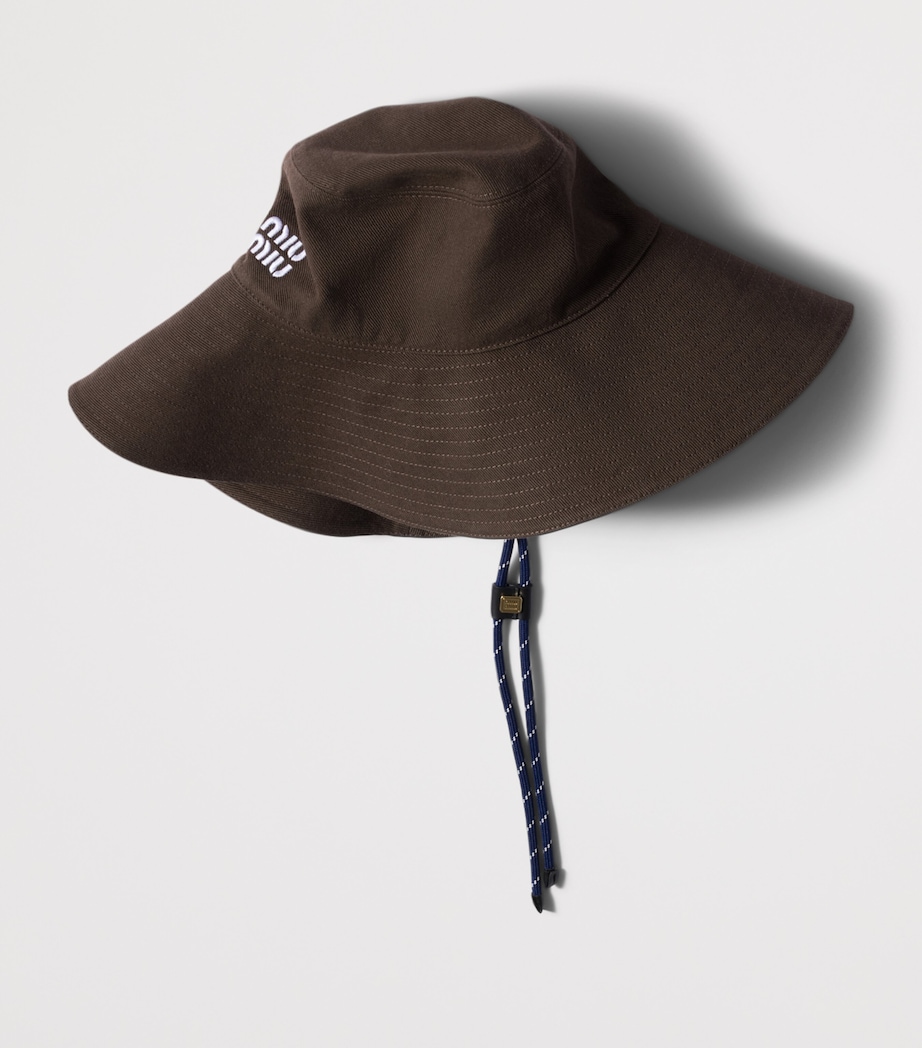 Miu Miu Cotton Logo Hat Image 2
