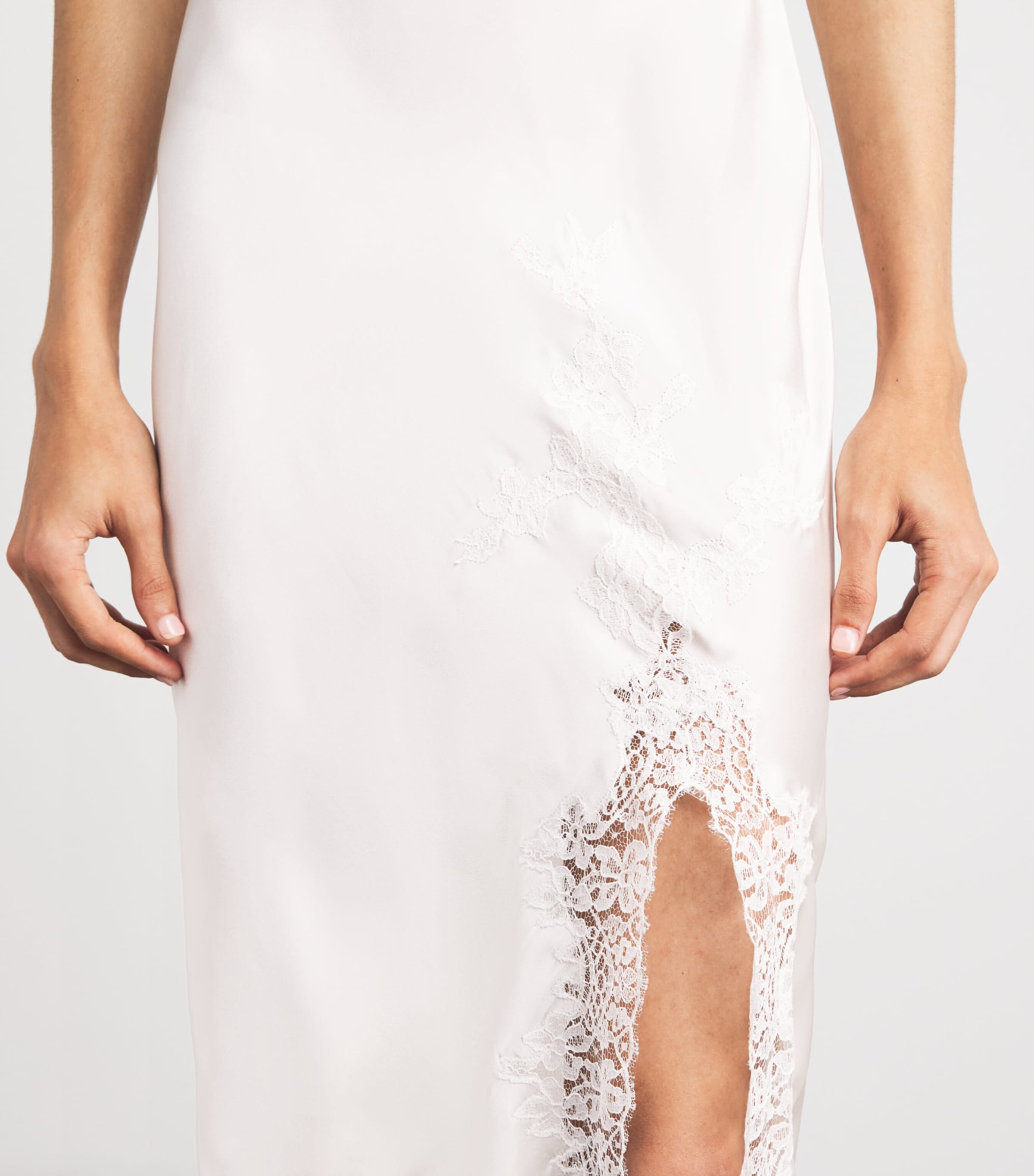 Rosamosario Womens Silk Fatima the Bride Slip Dress White Image 5