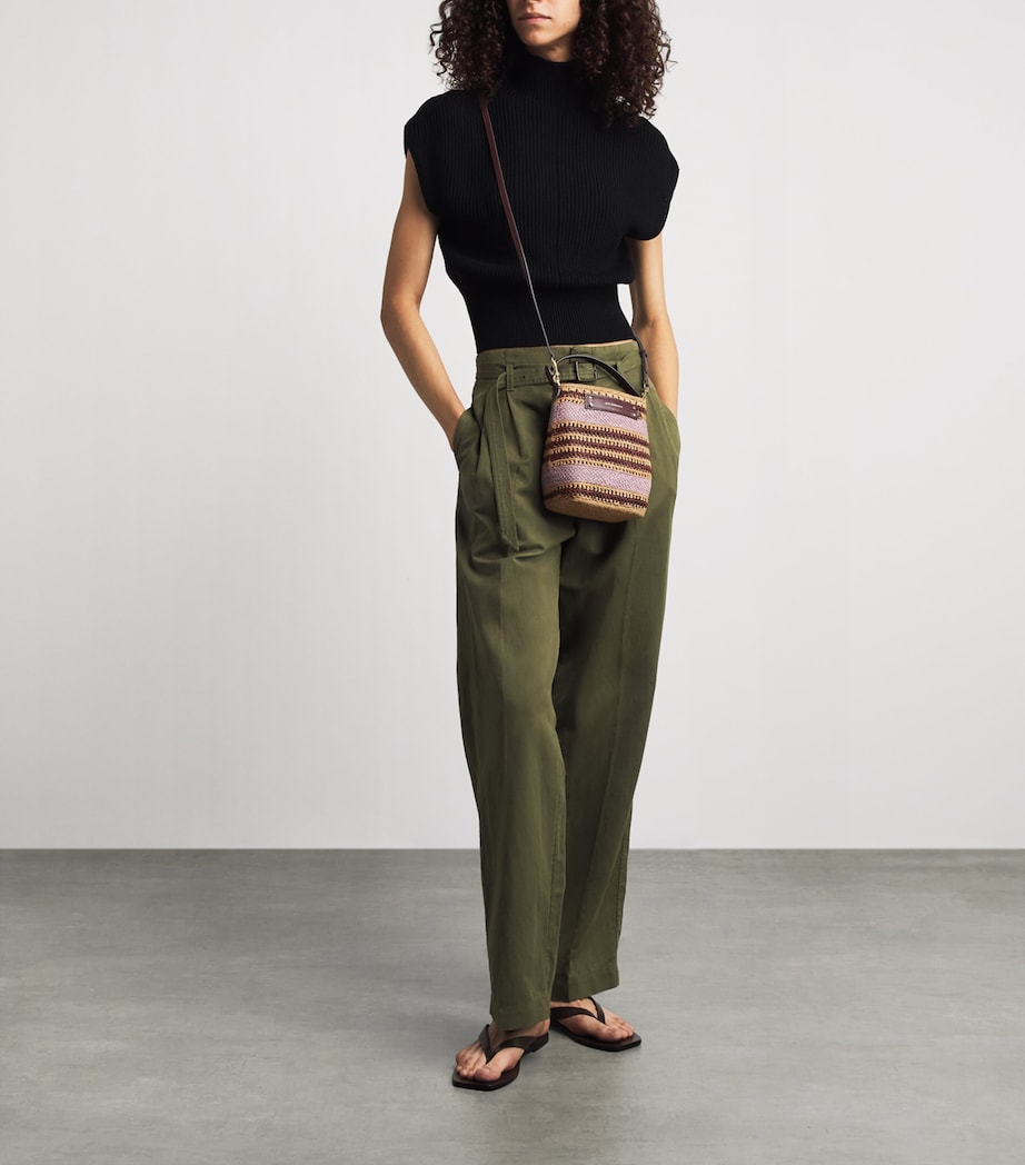 Anya Hindmarch Raffia Stripe Cross-Body Bag Iris Image 4
