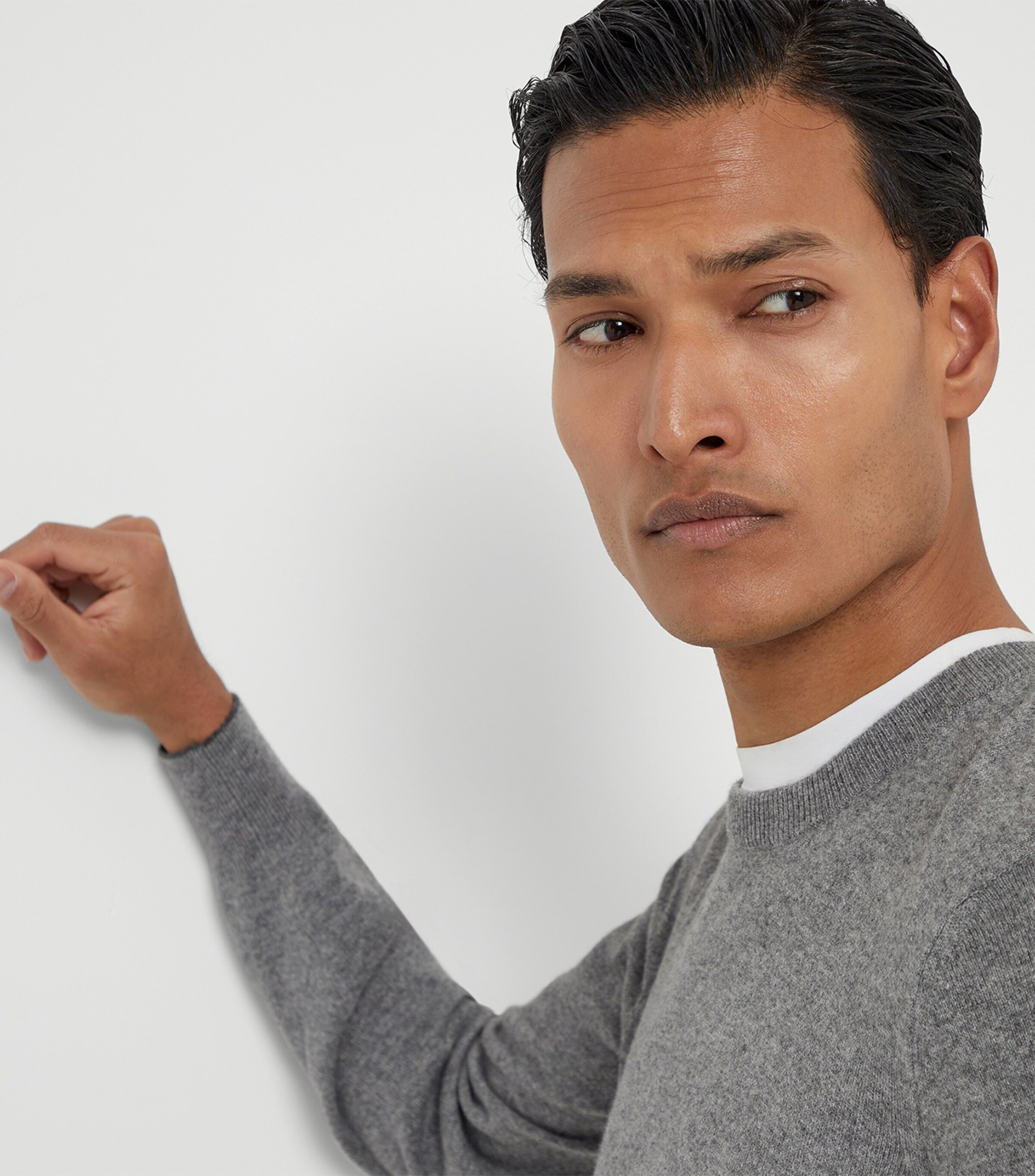 Brunello Cucinelli Grey Cashmere Sweater | Harrods US