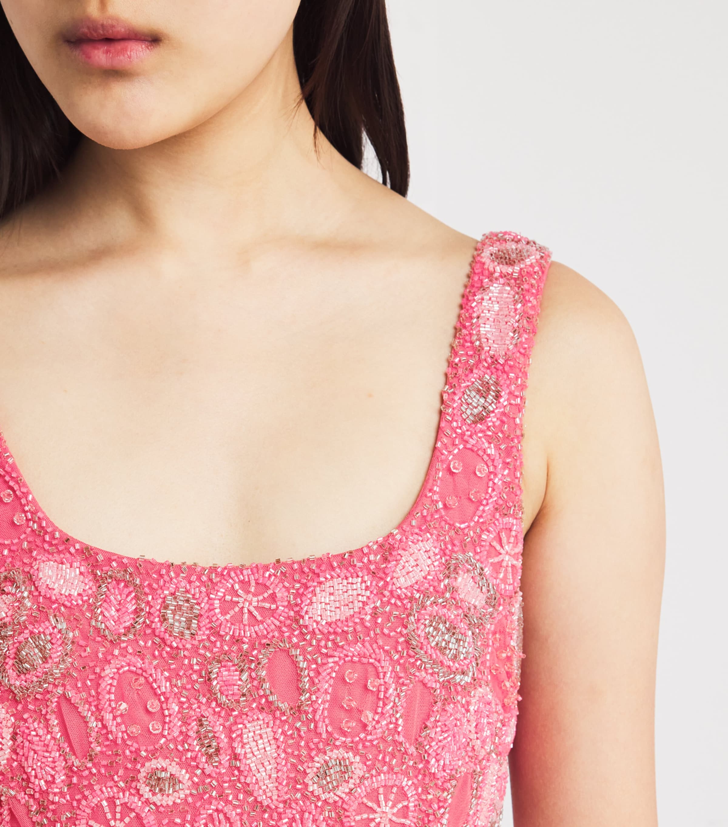 Embellished Sybil Gown CORAL Image 4