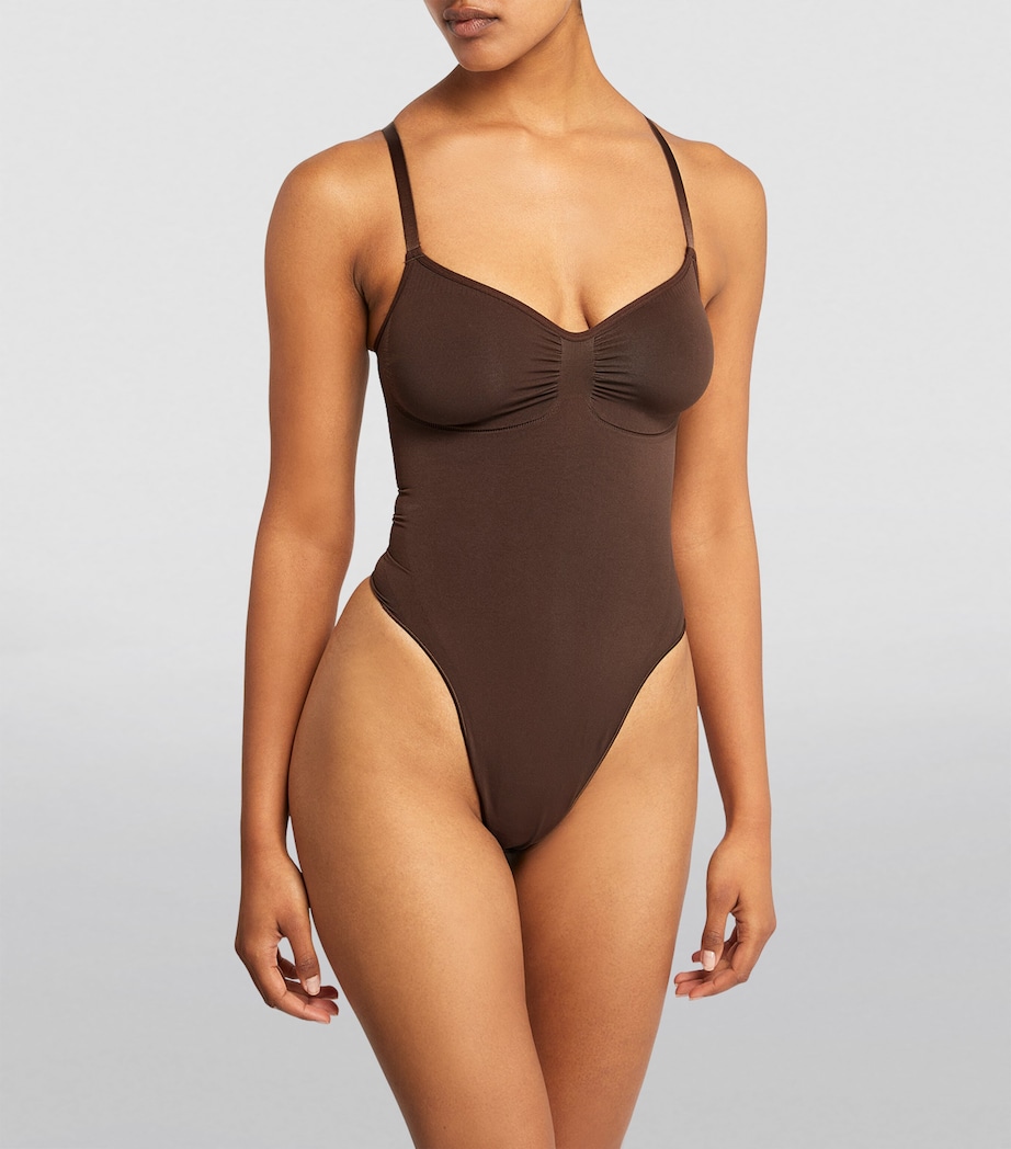 Seamless Sculpt Thong Bodysuit COCOA Image 2