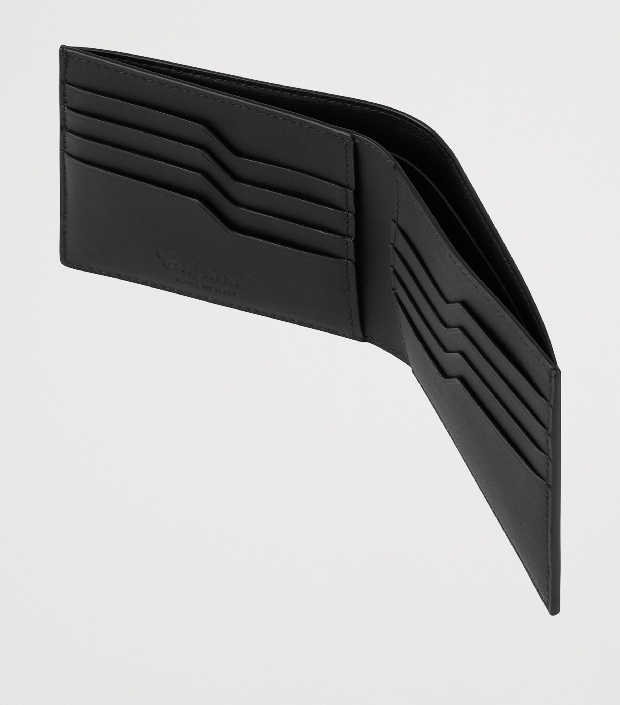 Small Leather Heritage Bifold Wallet BLACK Image 3