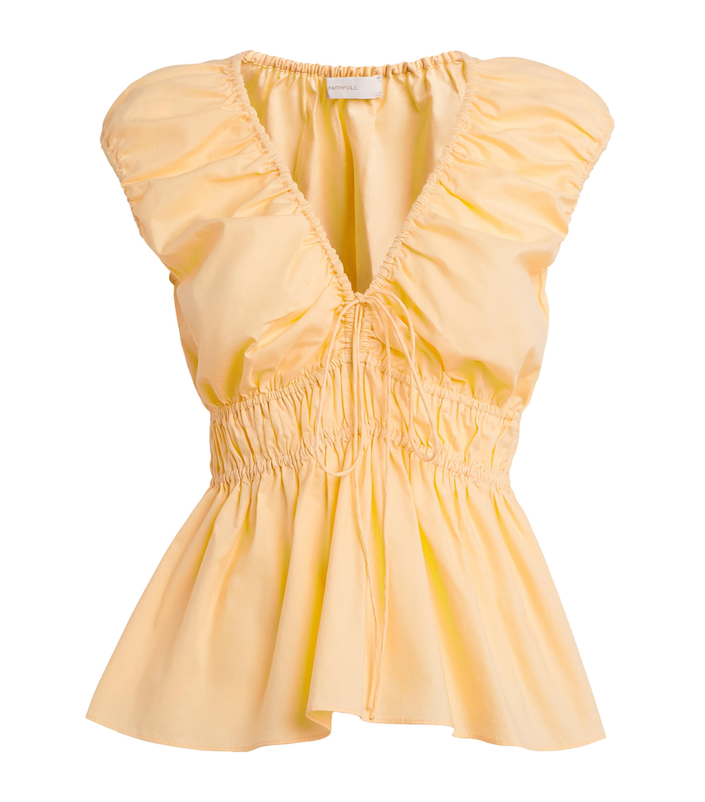 FAITHFULL Womens Cotton Hedda Blouse Banana Image 1