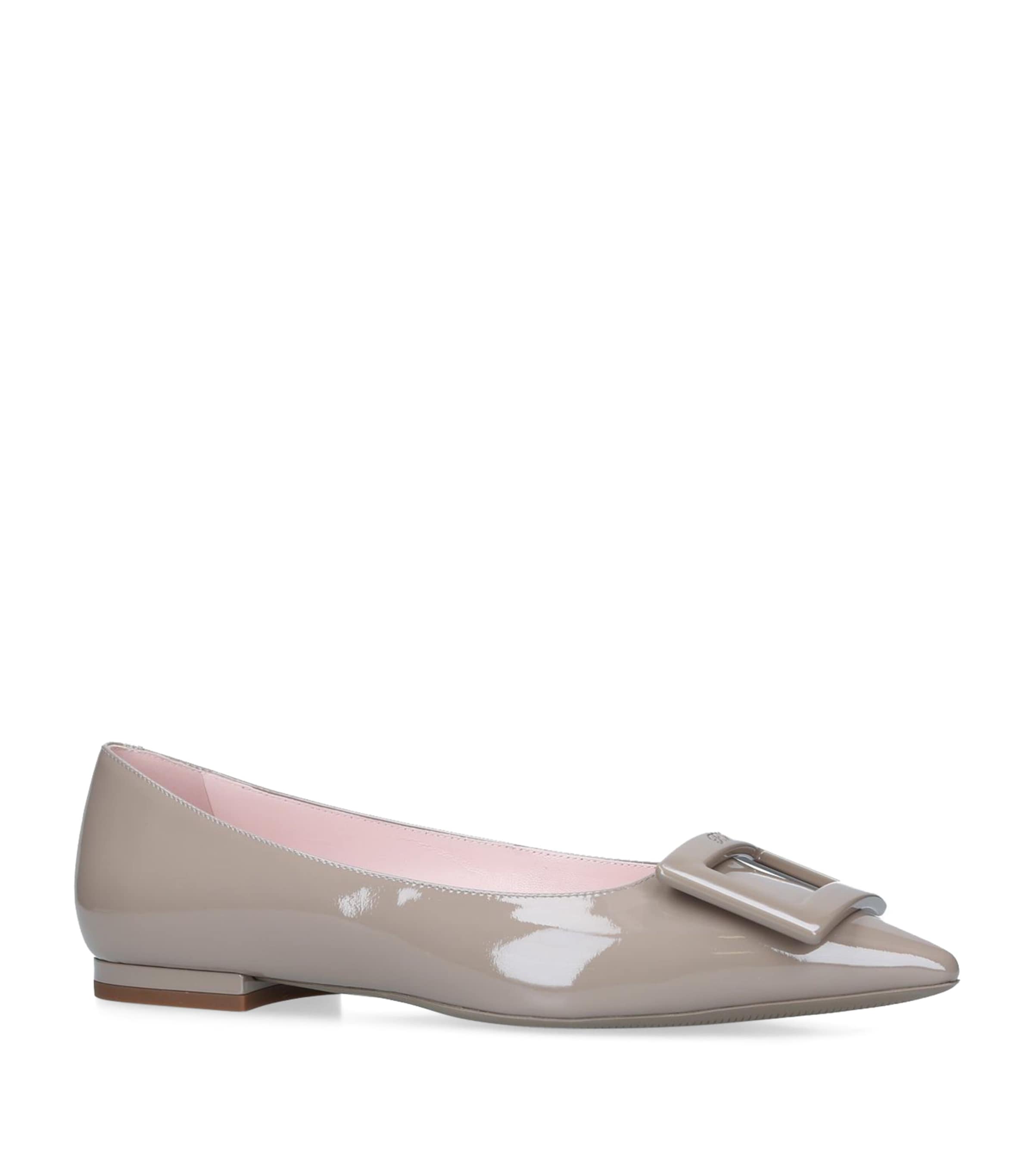 ROGER VIVIER LEATHER GOMMETTINE BALLET FLATS 